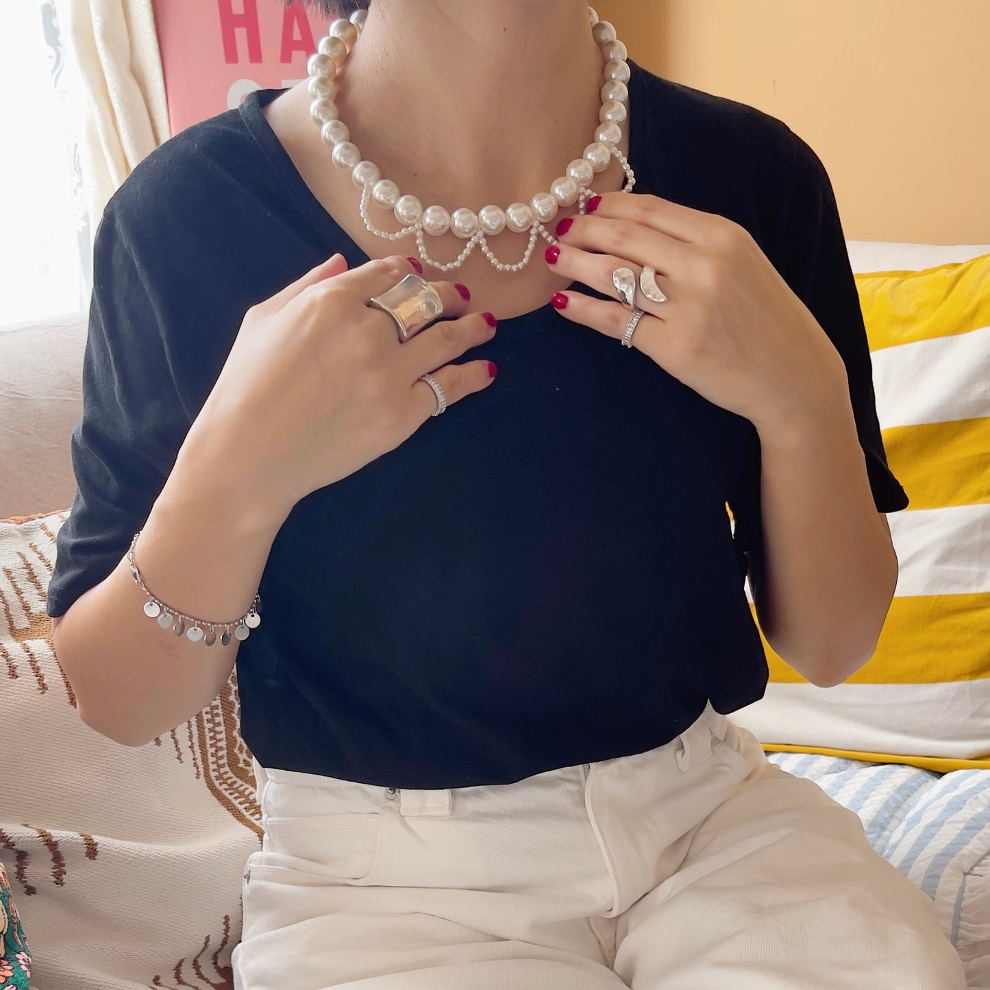 Flower Pearl Necklace