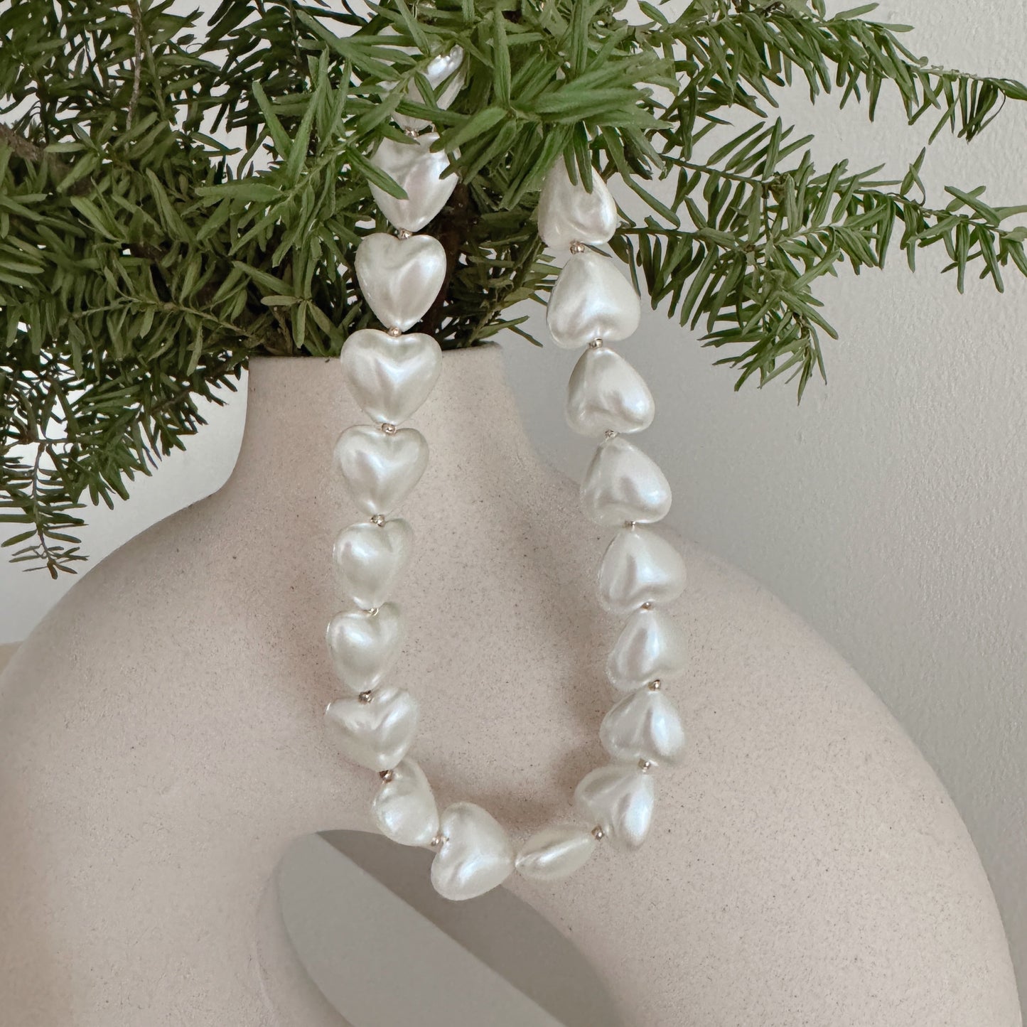 Heart Pearl choker