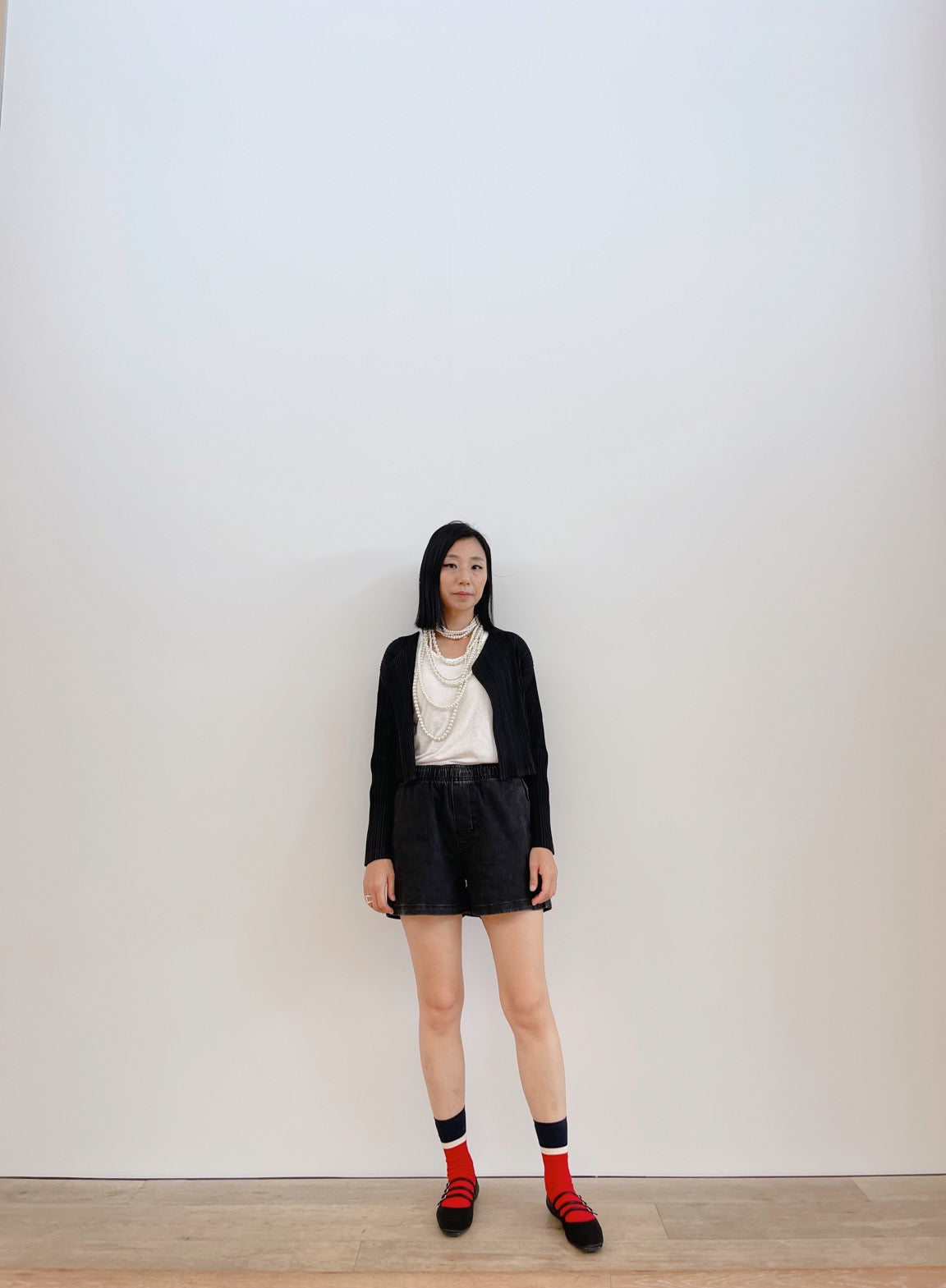 mini cardigan (black, ivory, brown)