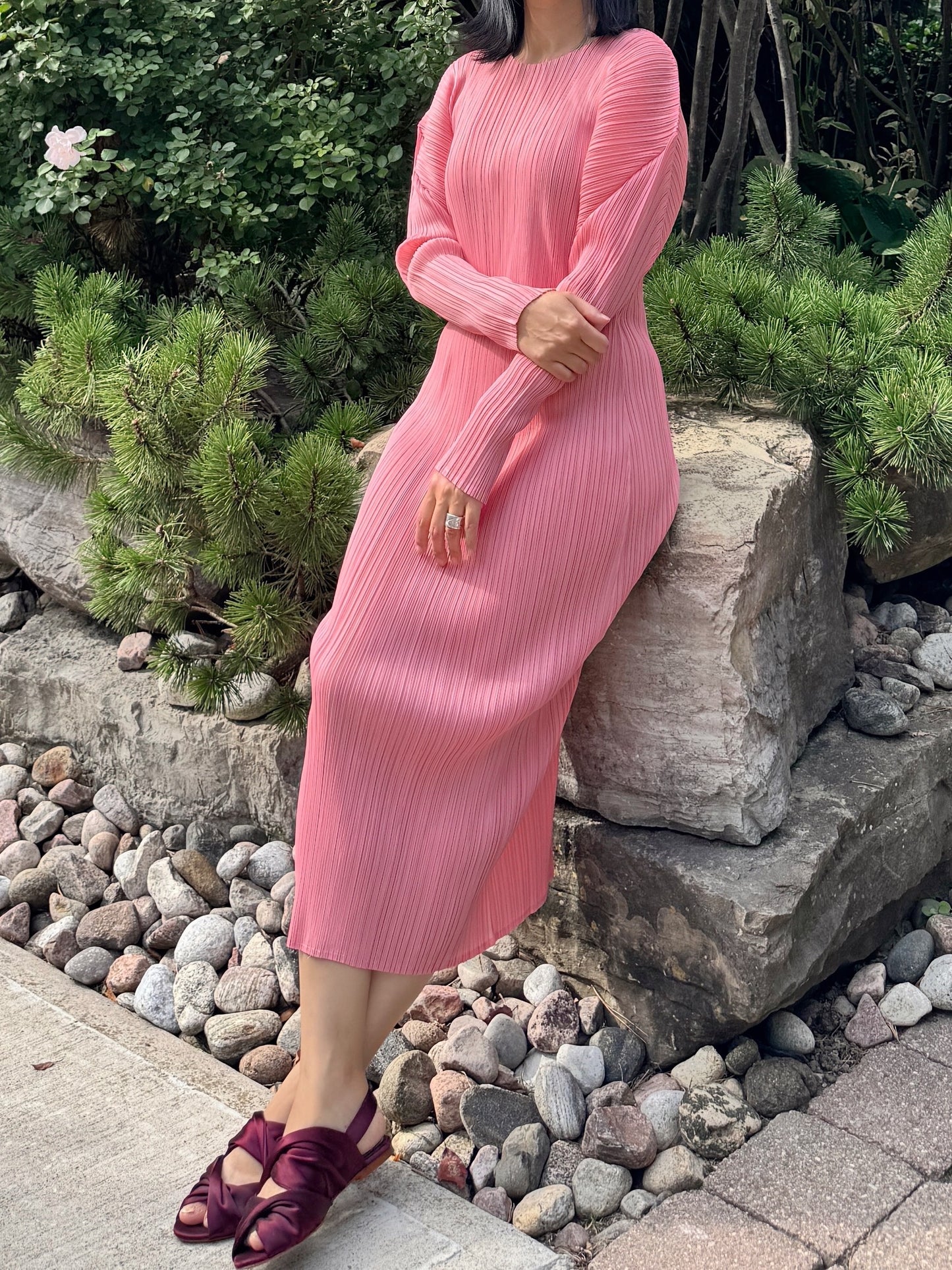 Edge dress (pink, blue)