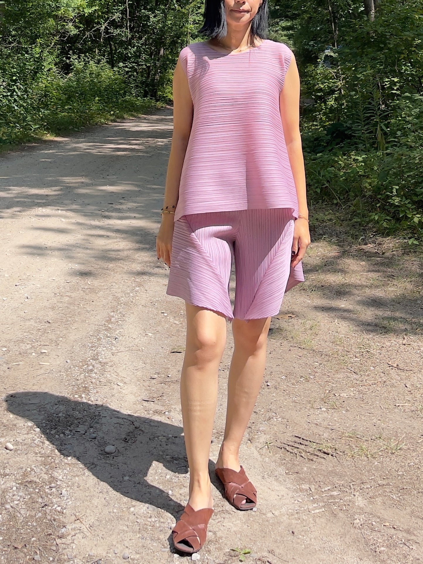 Pleats back string sleeveless (royal blue, lavender, ivory, lemon)