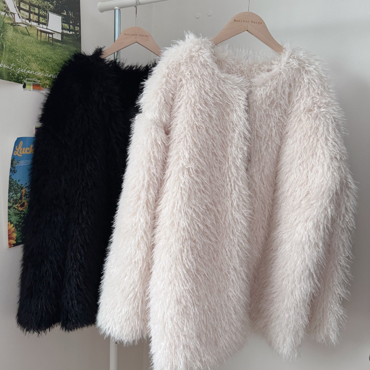 Mimi eco Fur Jacket (ivory, black)