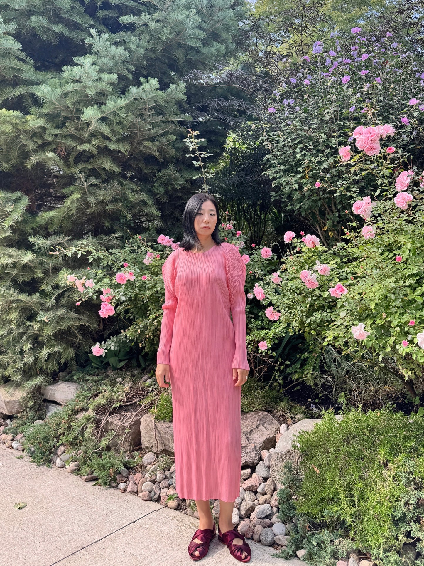 Edge dress (pink, blue)