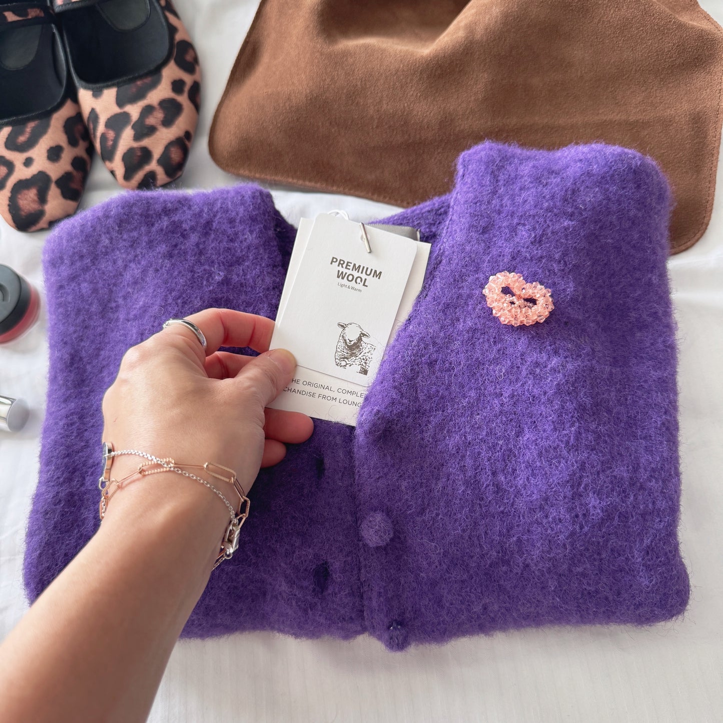 Premium Purple wool cardigan