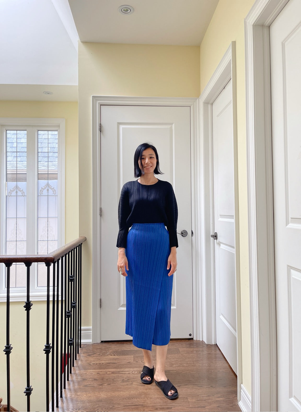 <SPECIAL> Button wrap skirt (green, blue, ivory)