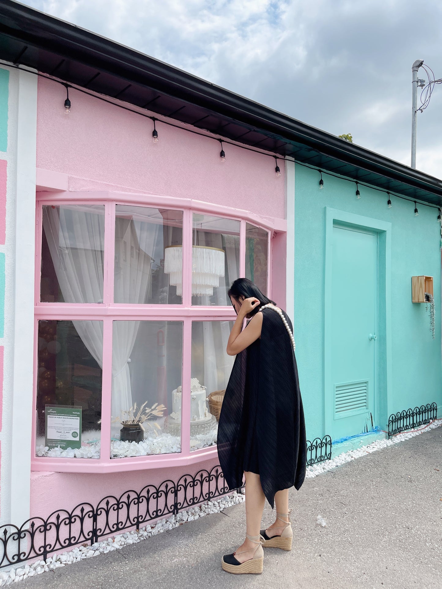 solid dress (black, pastel blue ,pink)