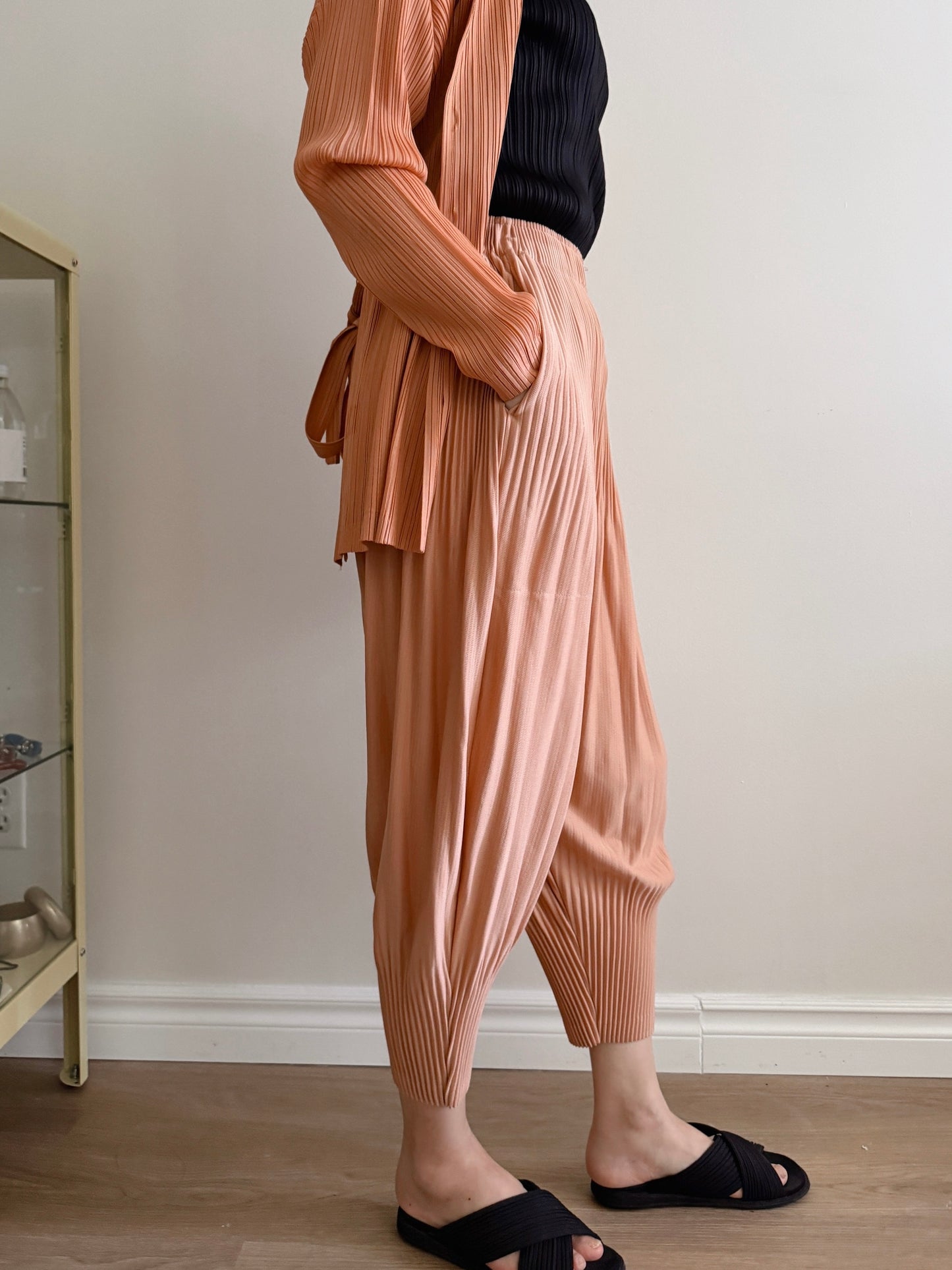 Pleats baggy pants ( black, pink, ivory, orange, mocha)