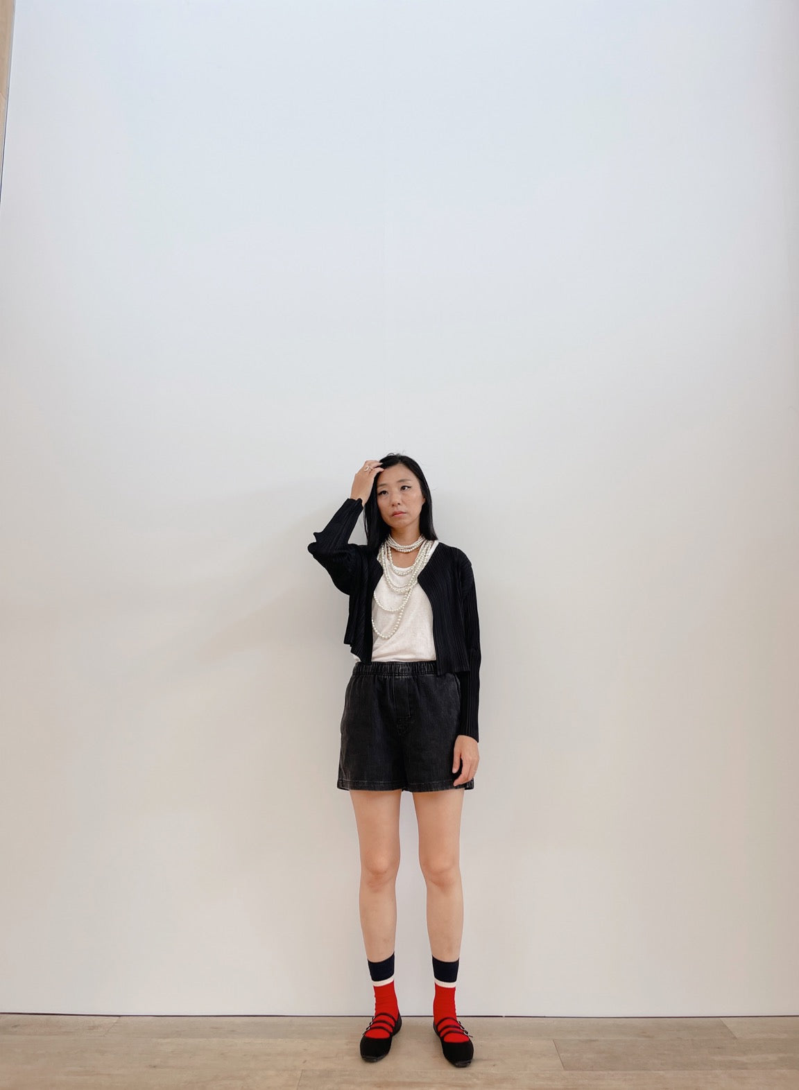 mini cardigan (black, ivory, brown)