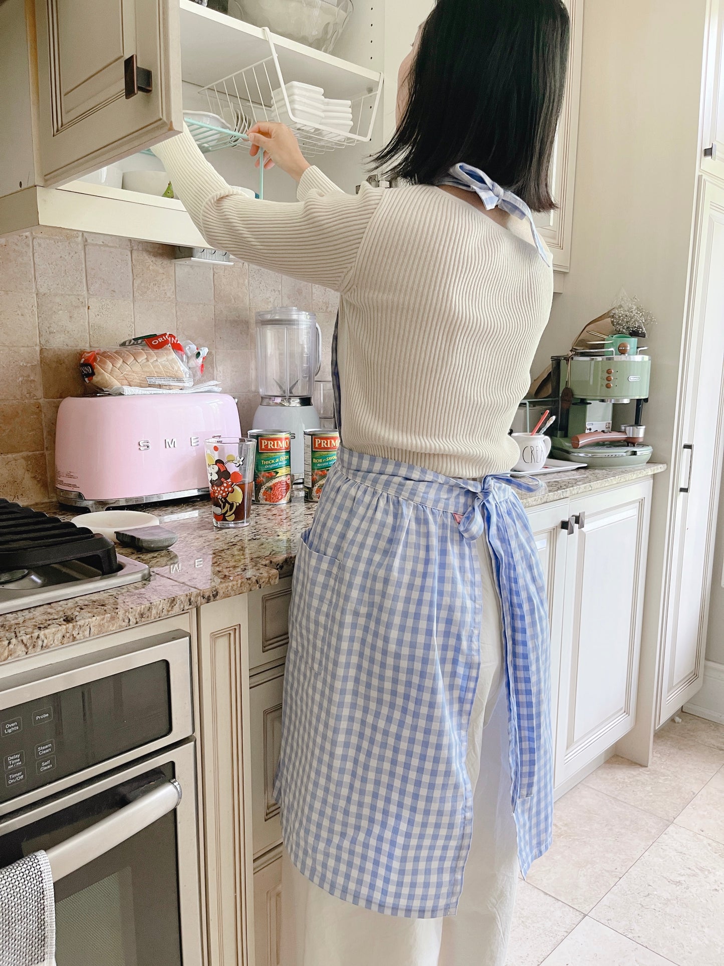 French Apron ( black, pink, blue)
