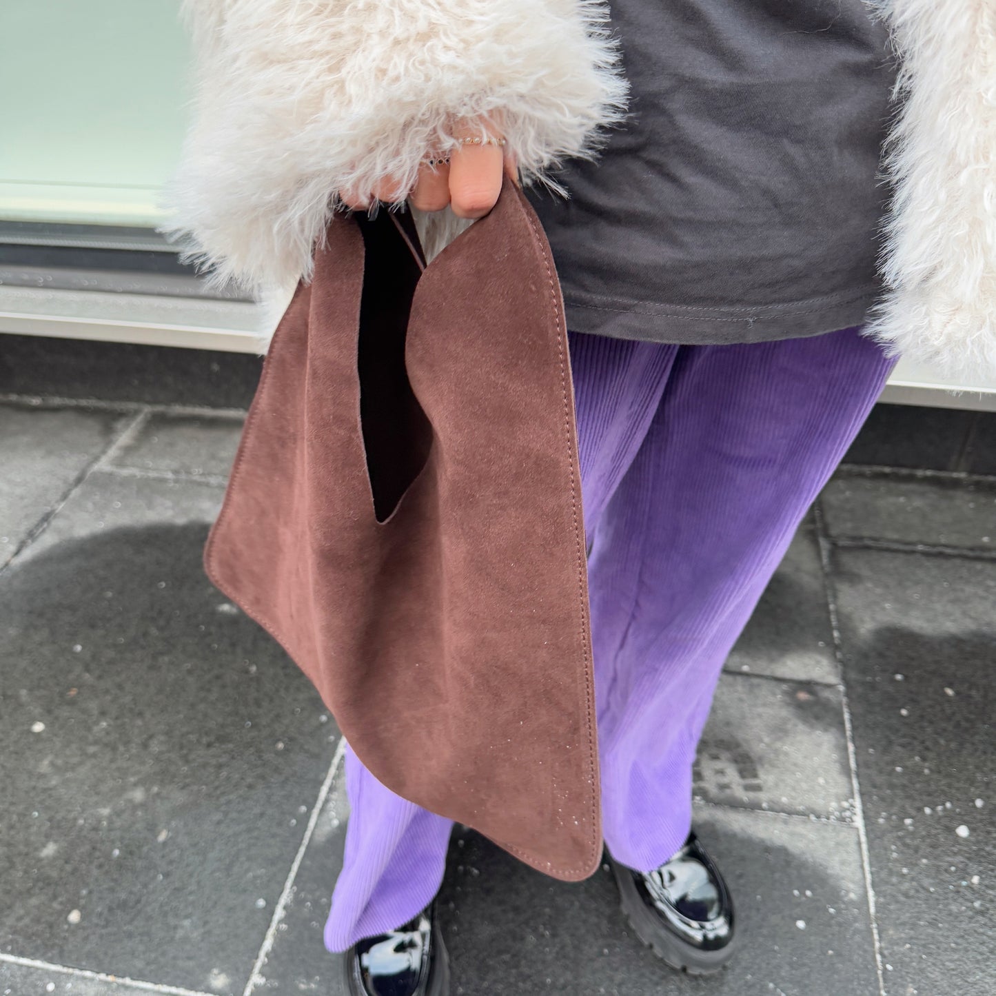 Suede Tote (camel, brown)