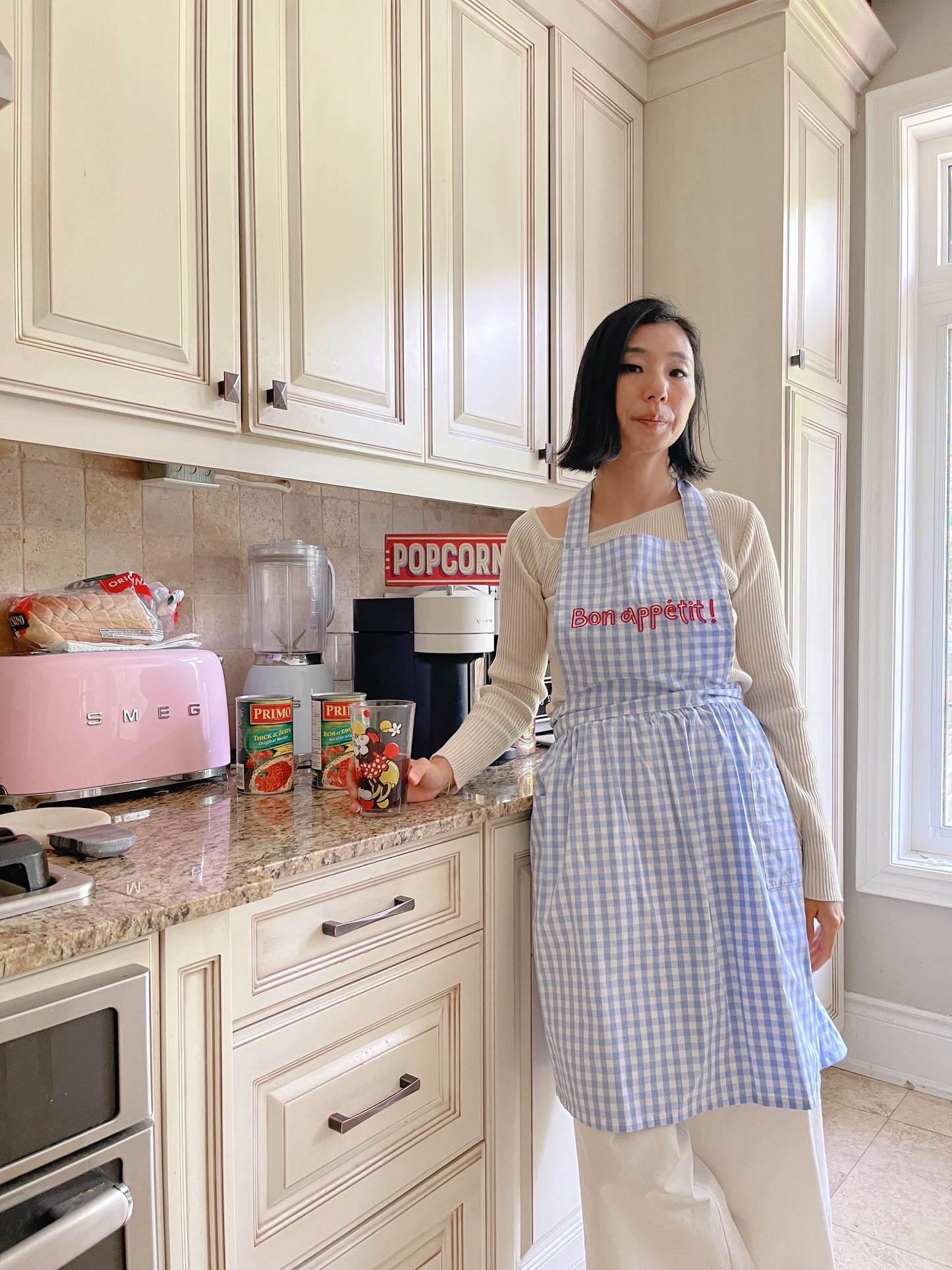 French Apron ( black, pink, blue)