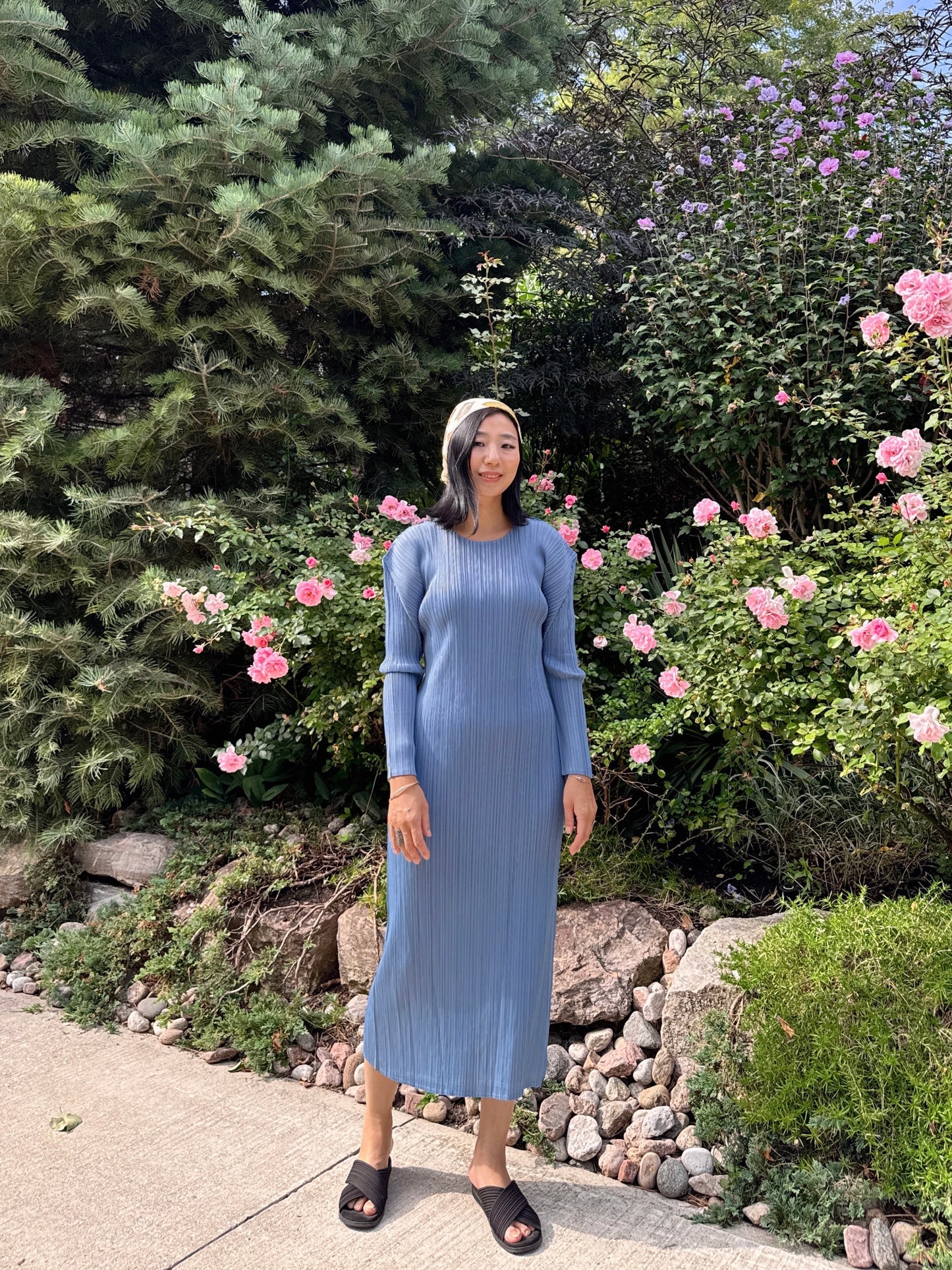 Edge dress (pink, blue)