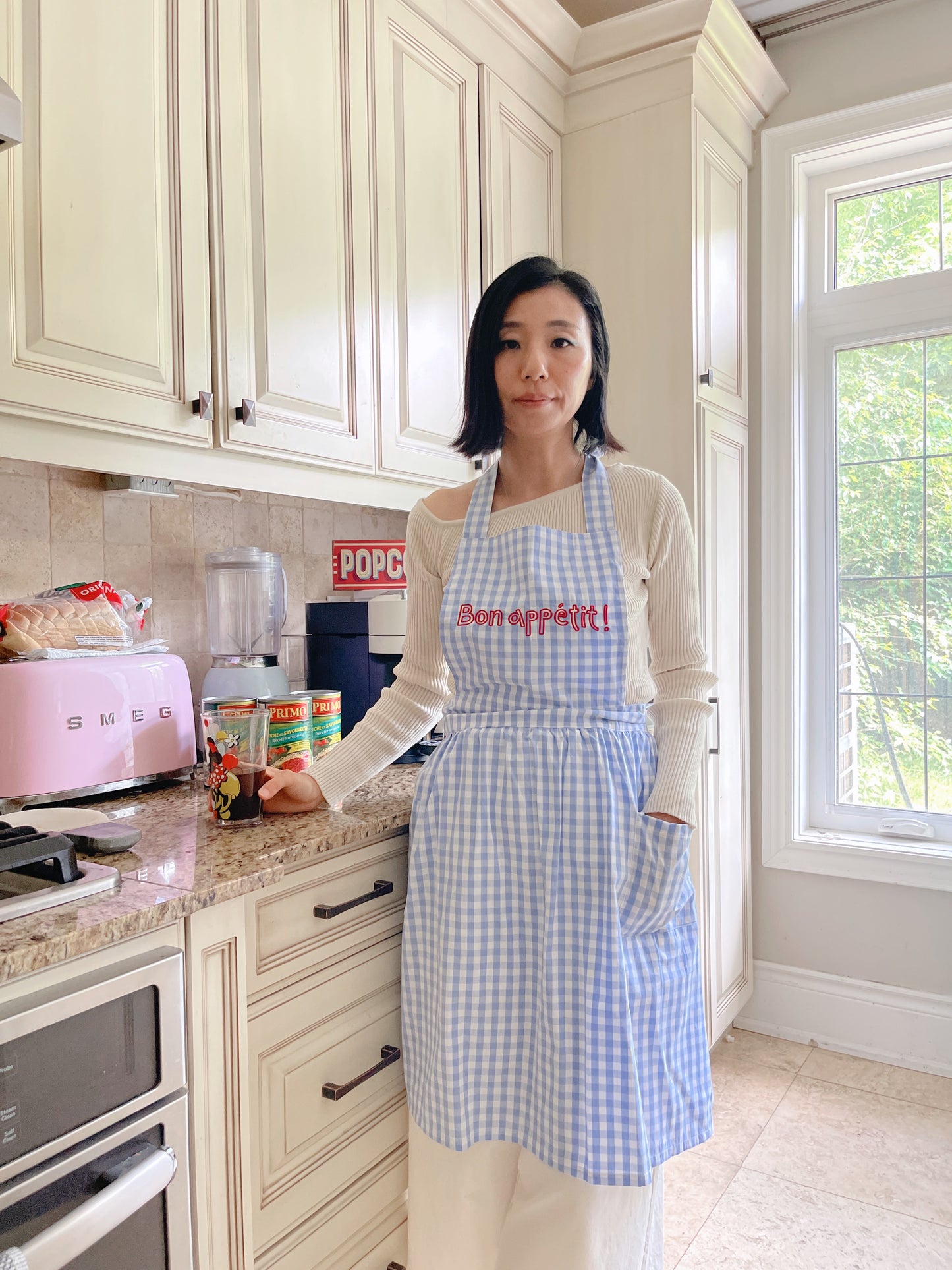 French Apron ( black, pink, blue)