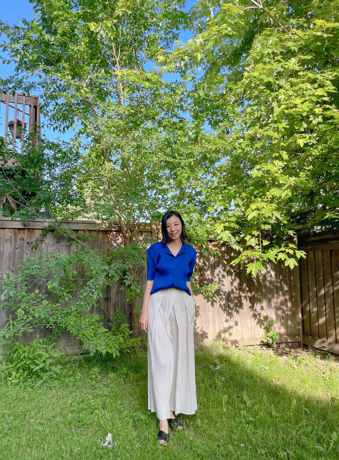 Button wrap pants (mustard, blue, ivory, black)
