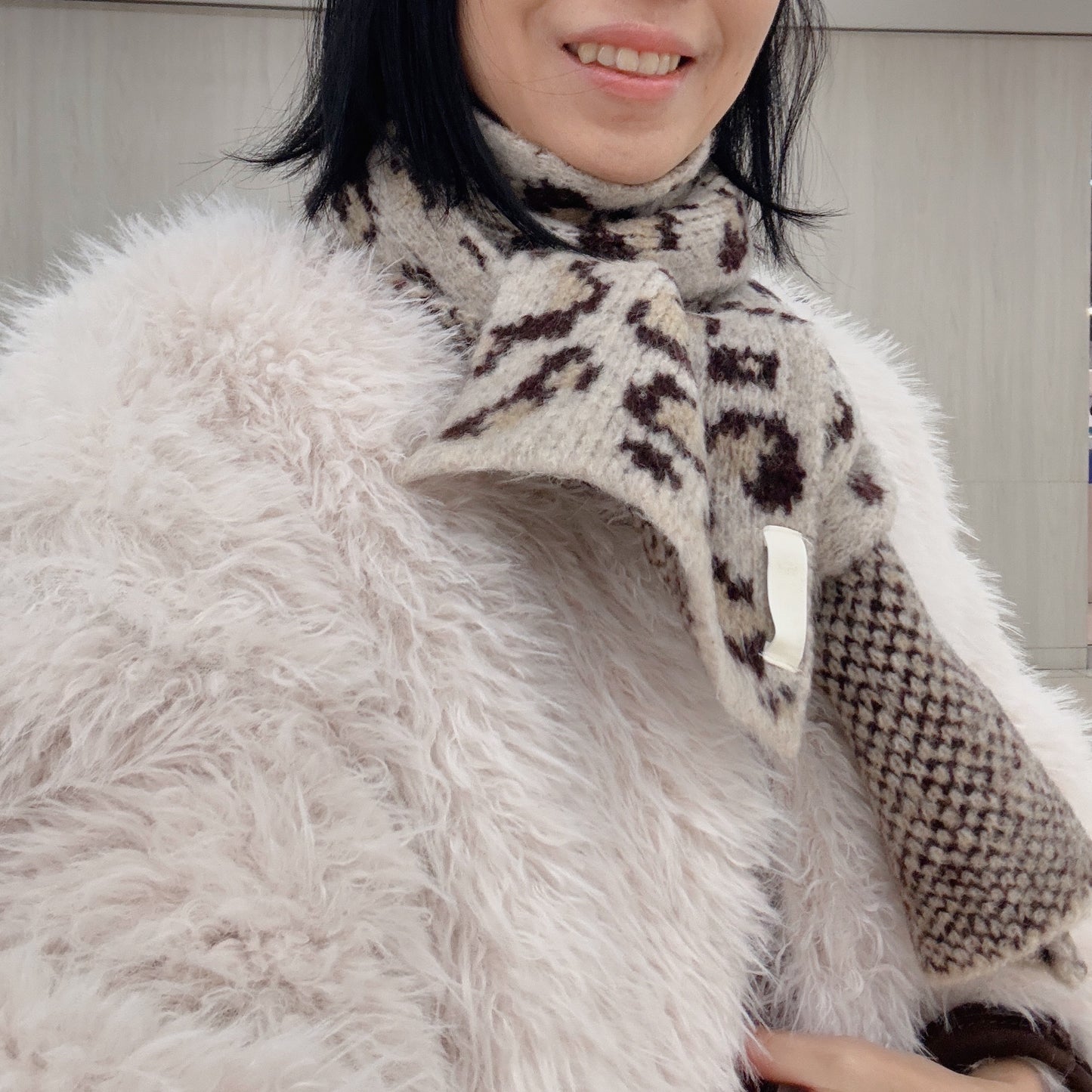 Mimi eco Fur Jacket (ivory, black)