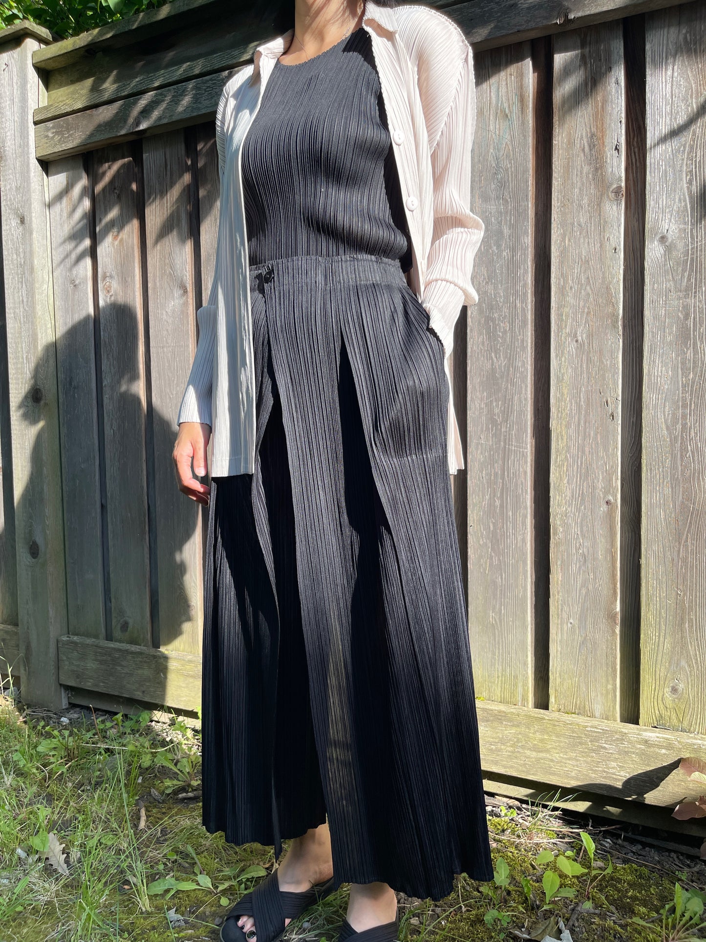 Button wrap pants (mustard, blue, ivory, black)