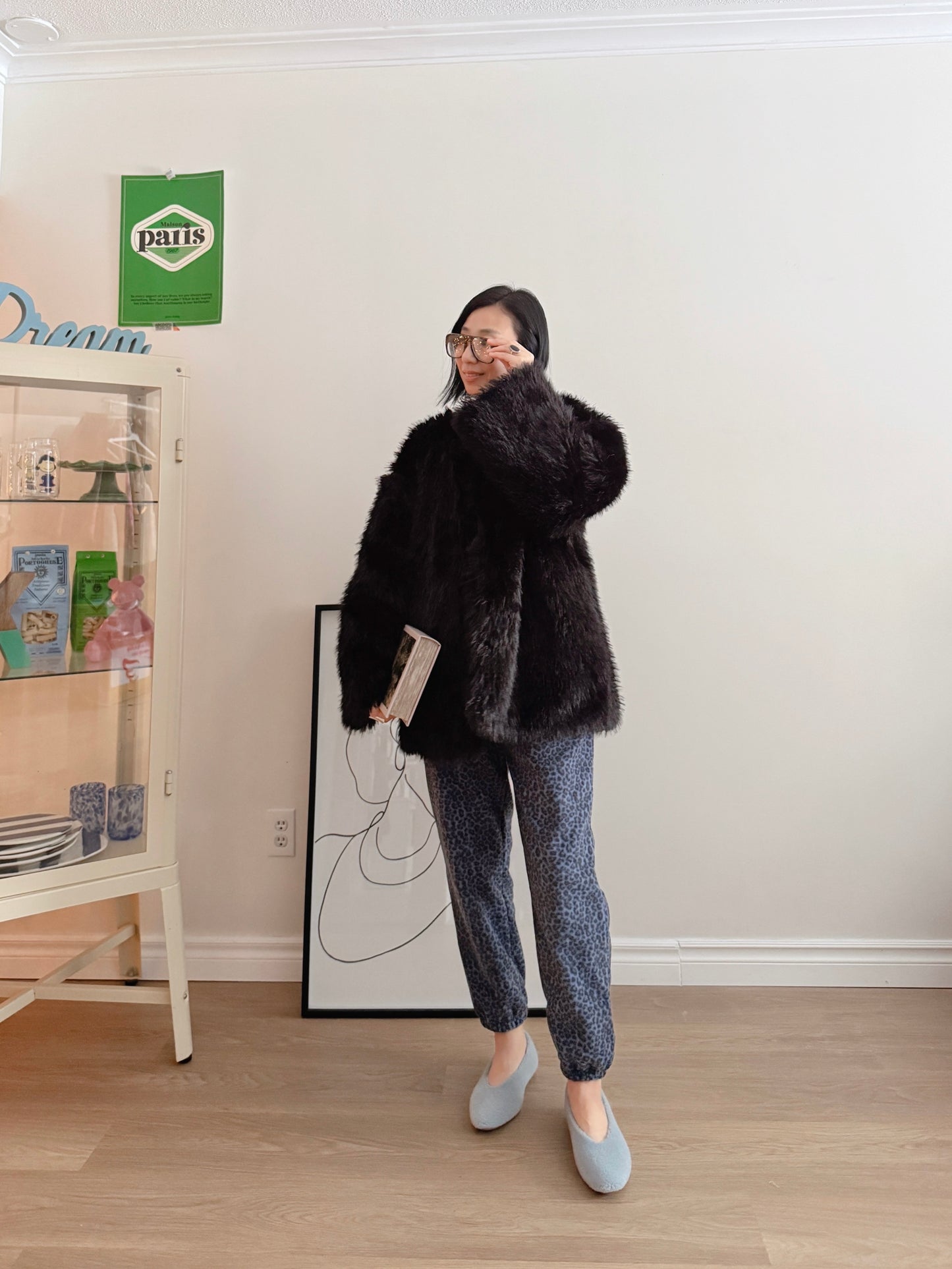 Mimi eco Fur Jacket (ivory, black)