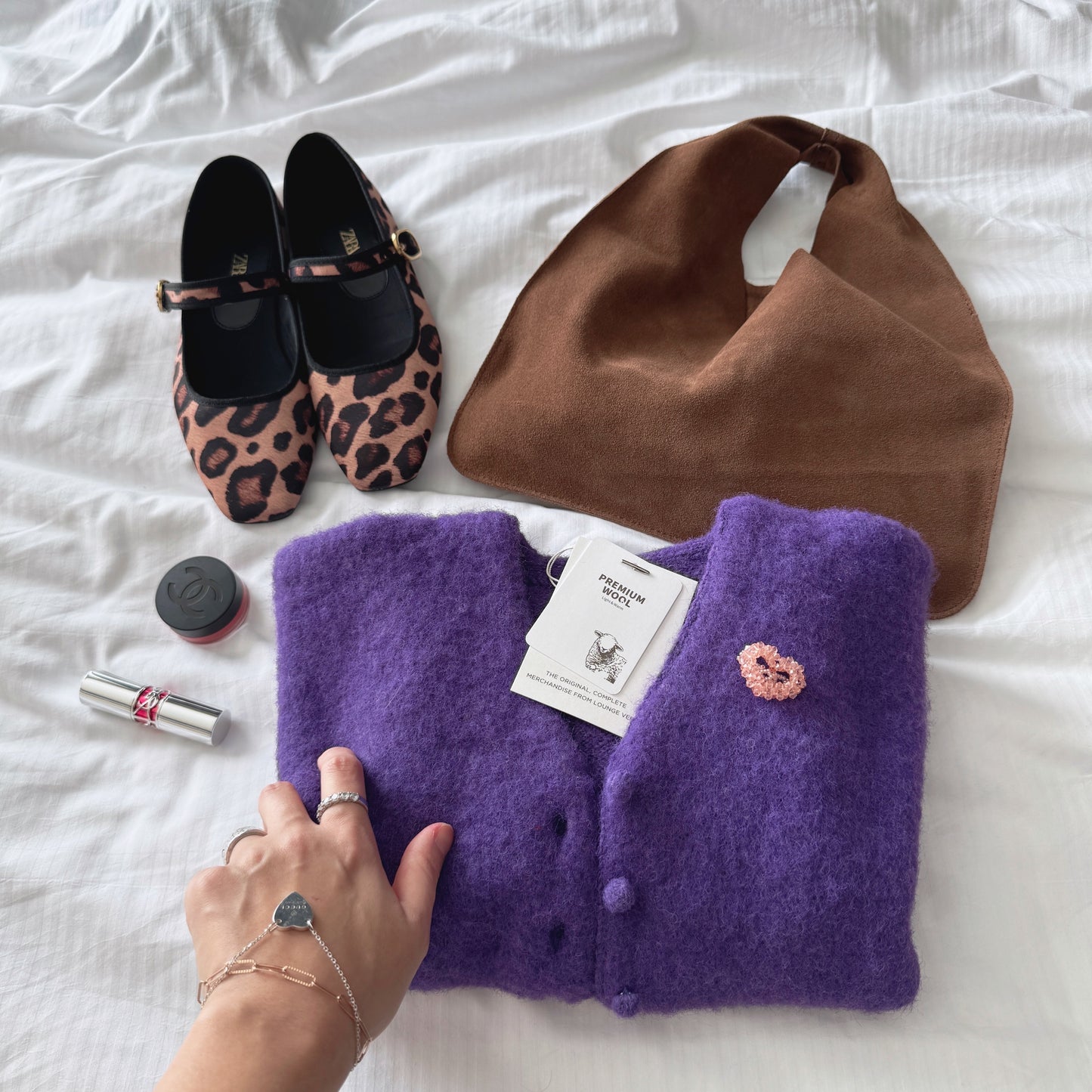 Premium Purple wool cardigan