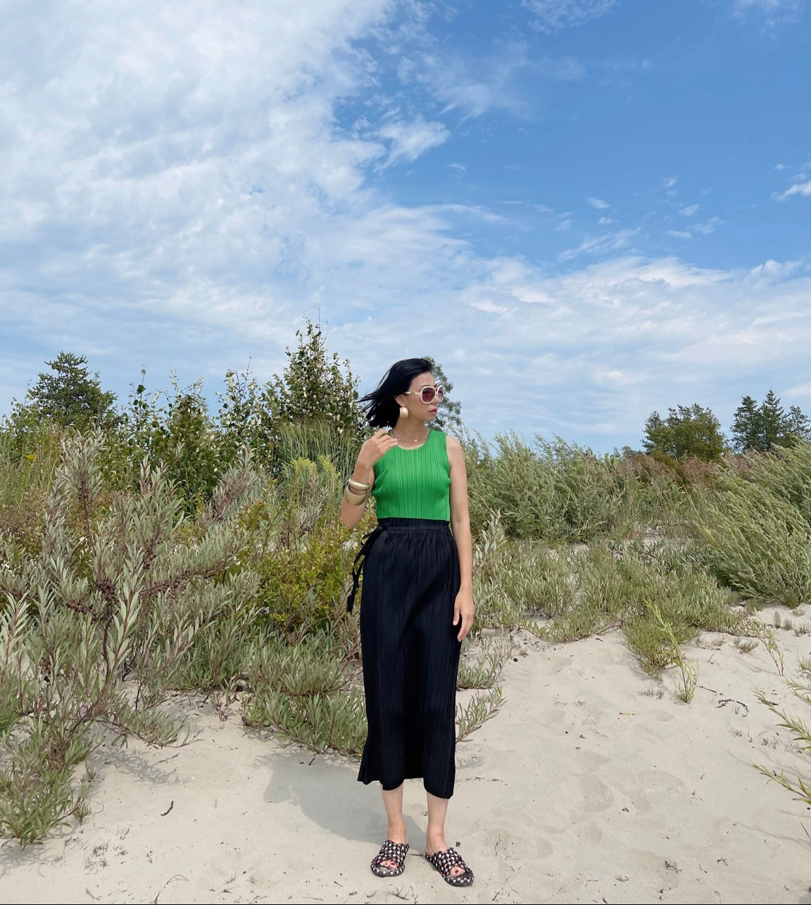 Wrap skirt (mint, royal blue, pink, mustard, black, ivory)