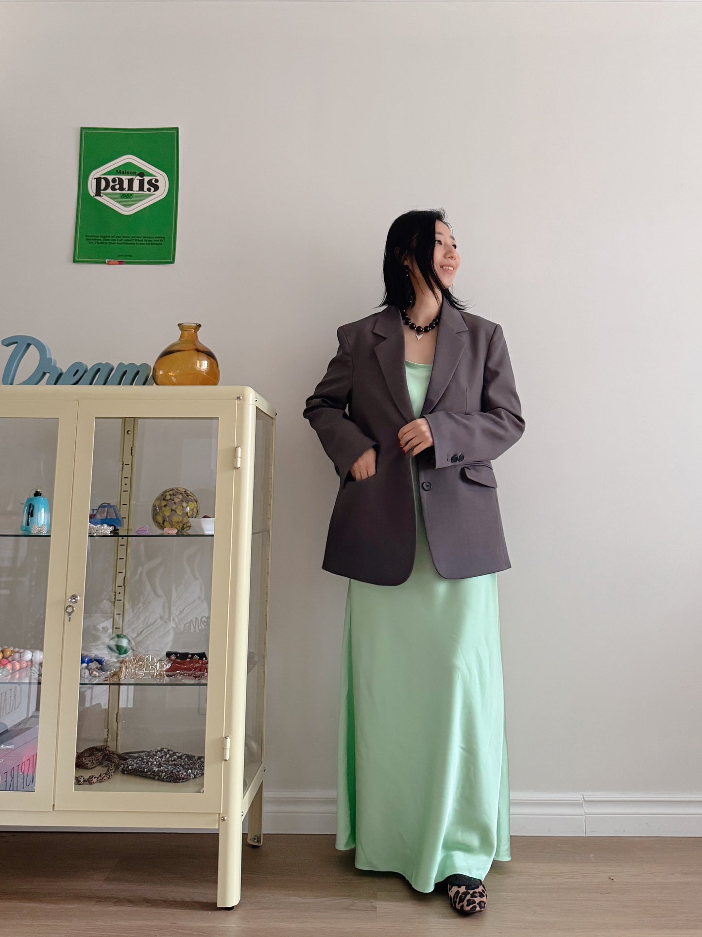Oversized blazer (gray, black)