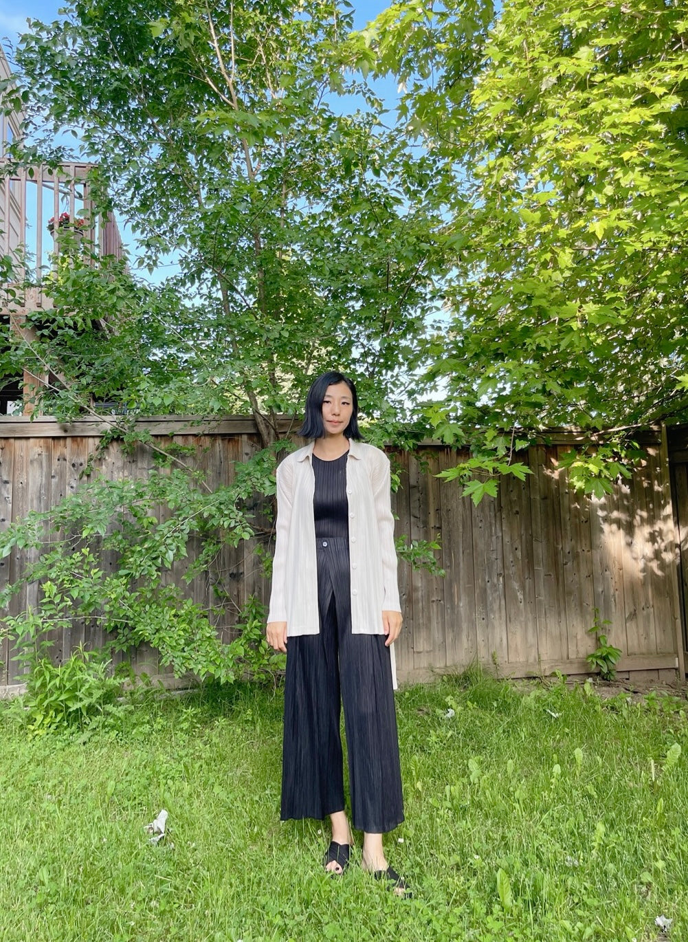 Button wrap pants (mustard, blue, ivory, black)