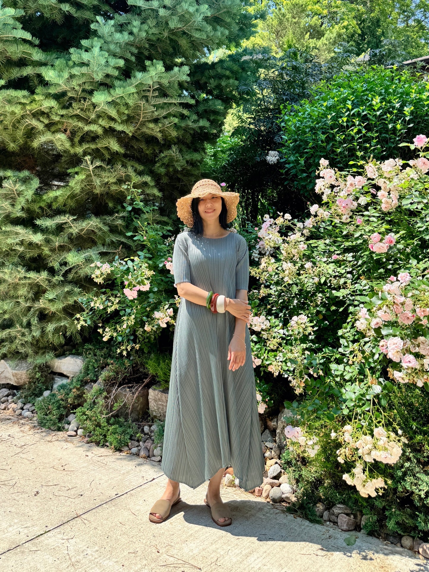 Pleats A-line Dress