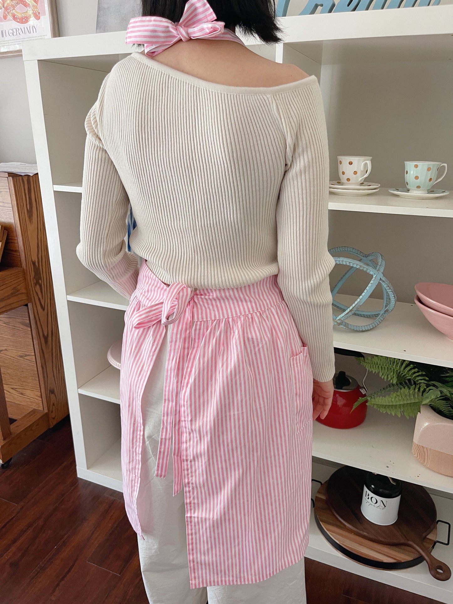 French Apron ( black, pink, blue)