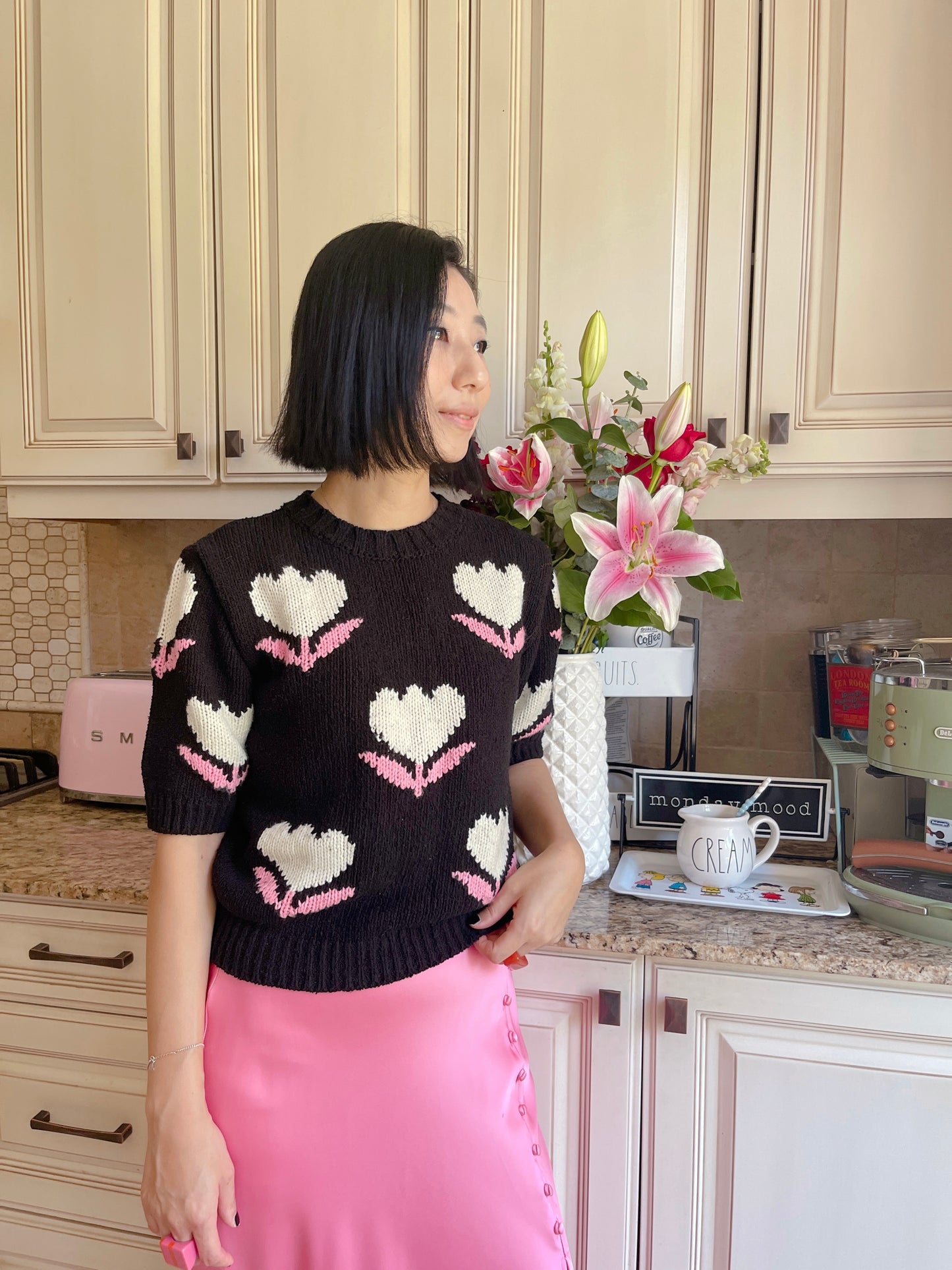 Tulip Knit (black, green)