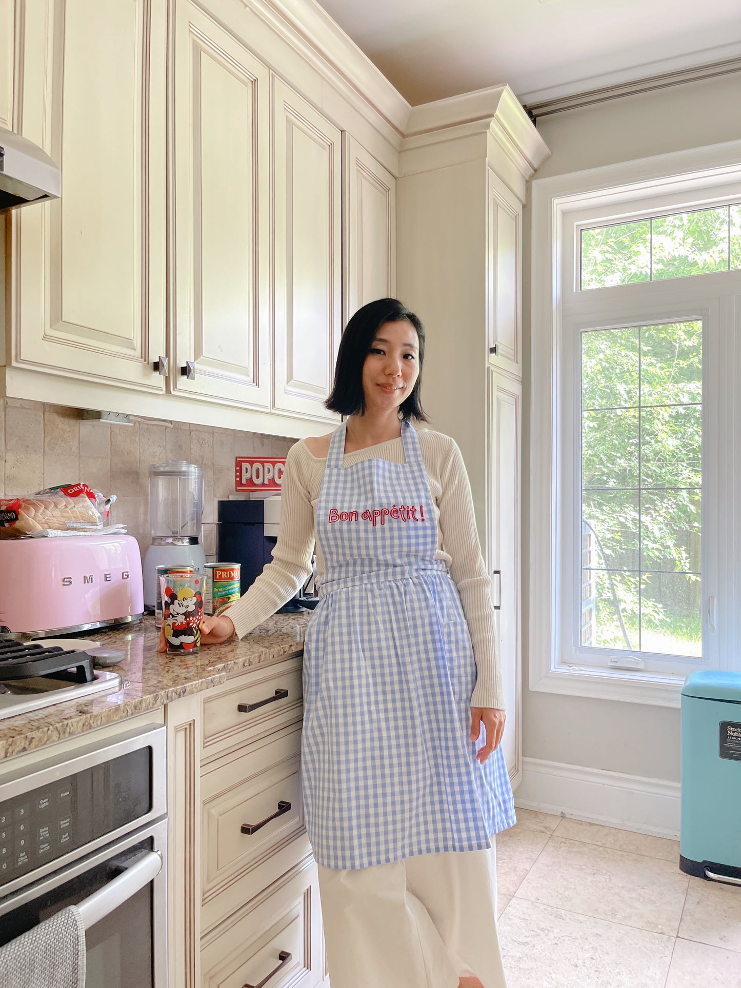 French Apron ( black, pink, blue)