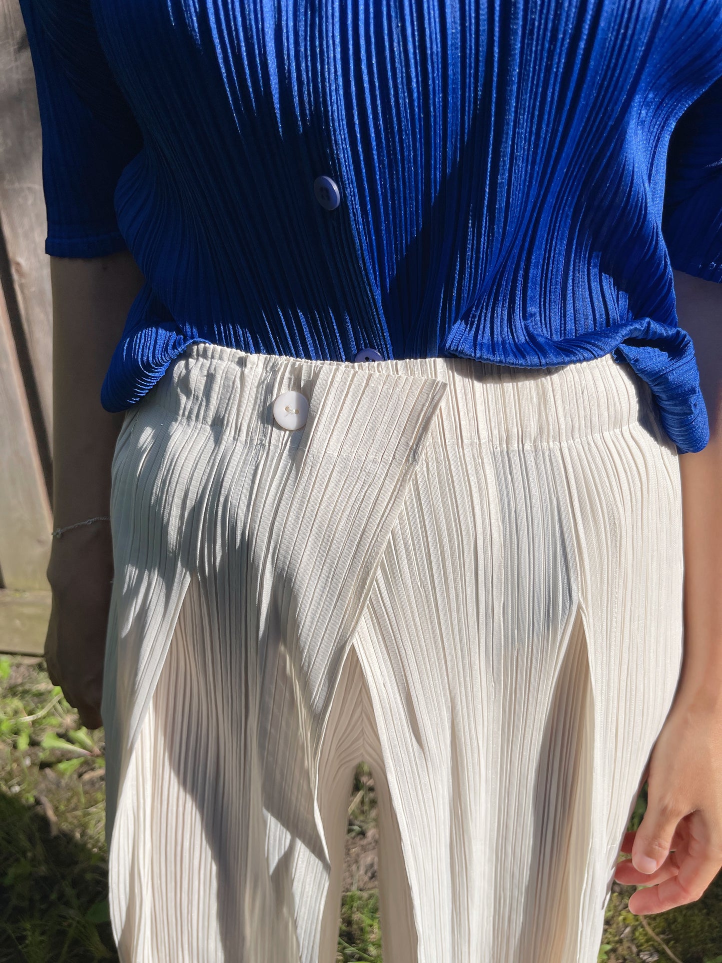 Button wrap pants (mustard, blue, ivory, black)