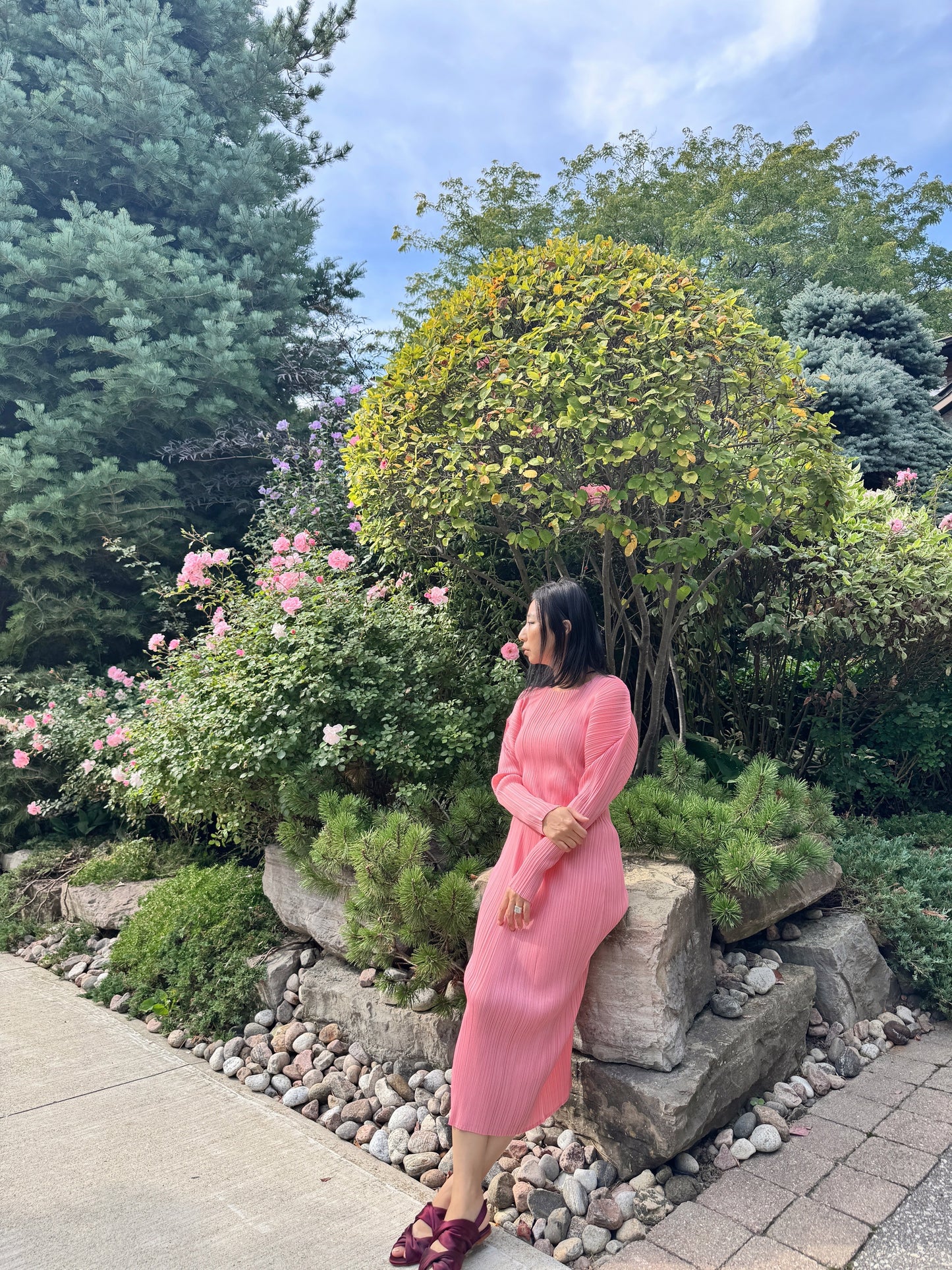 Edge dress (pink, blue)