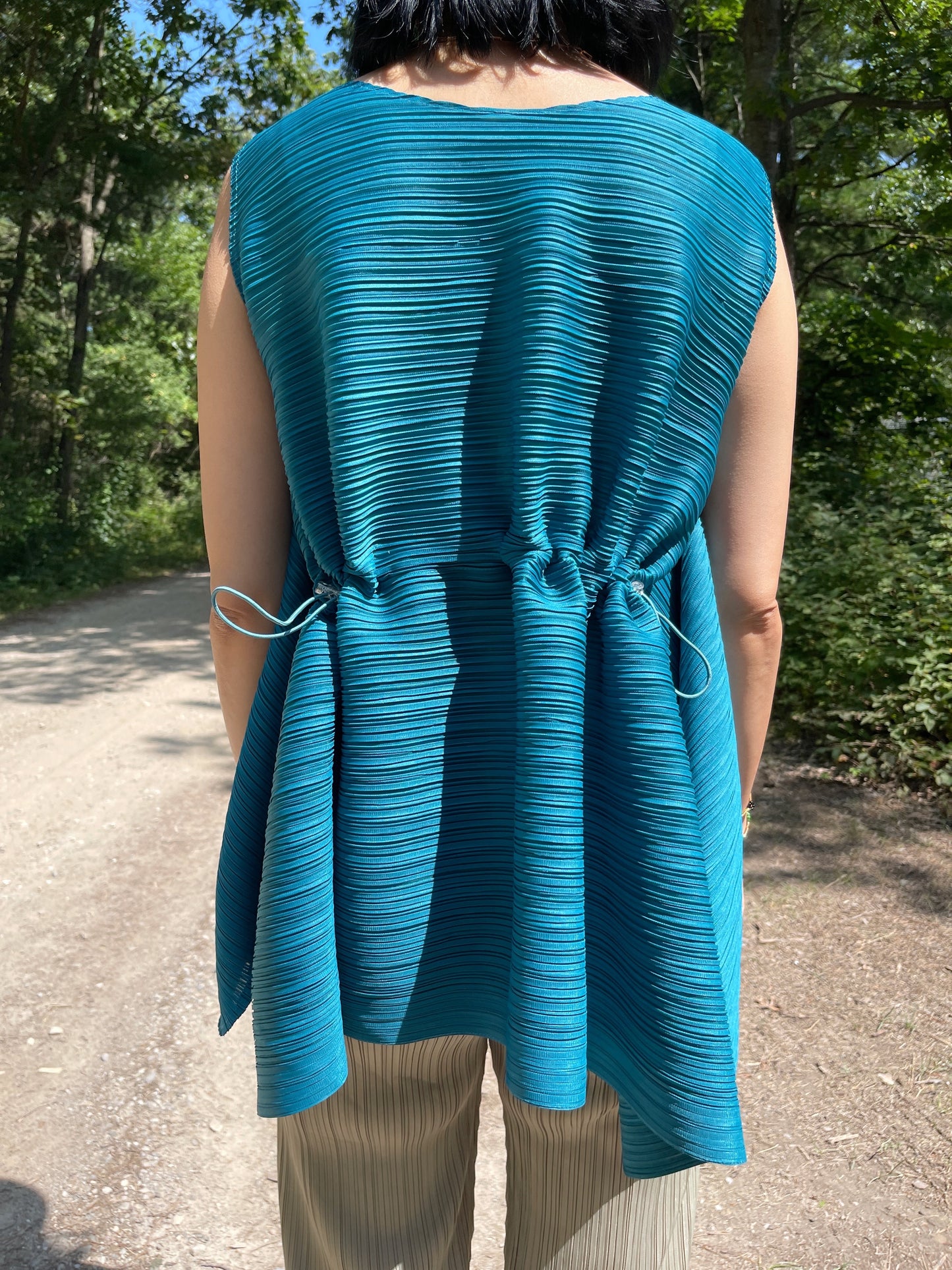 Pleats back string sleeveless (royal blue, lavender, ivory, lemon)