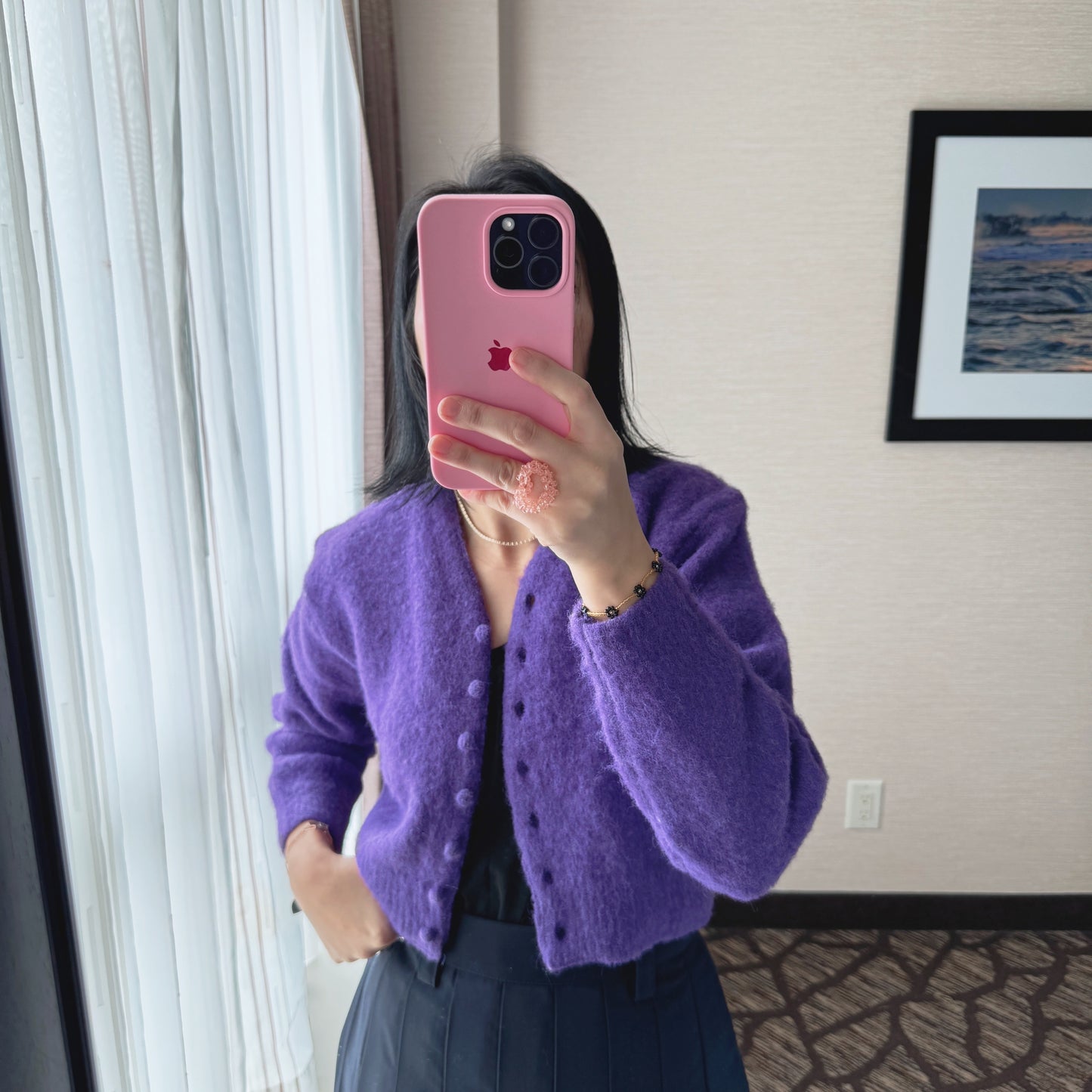 Premium Purple wool cardigan