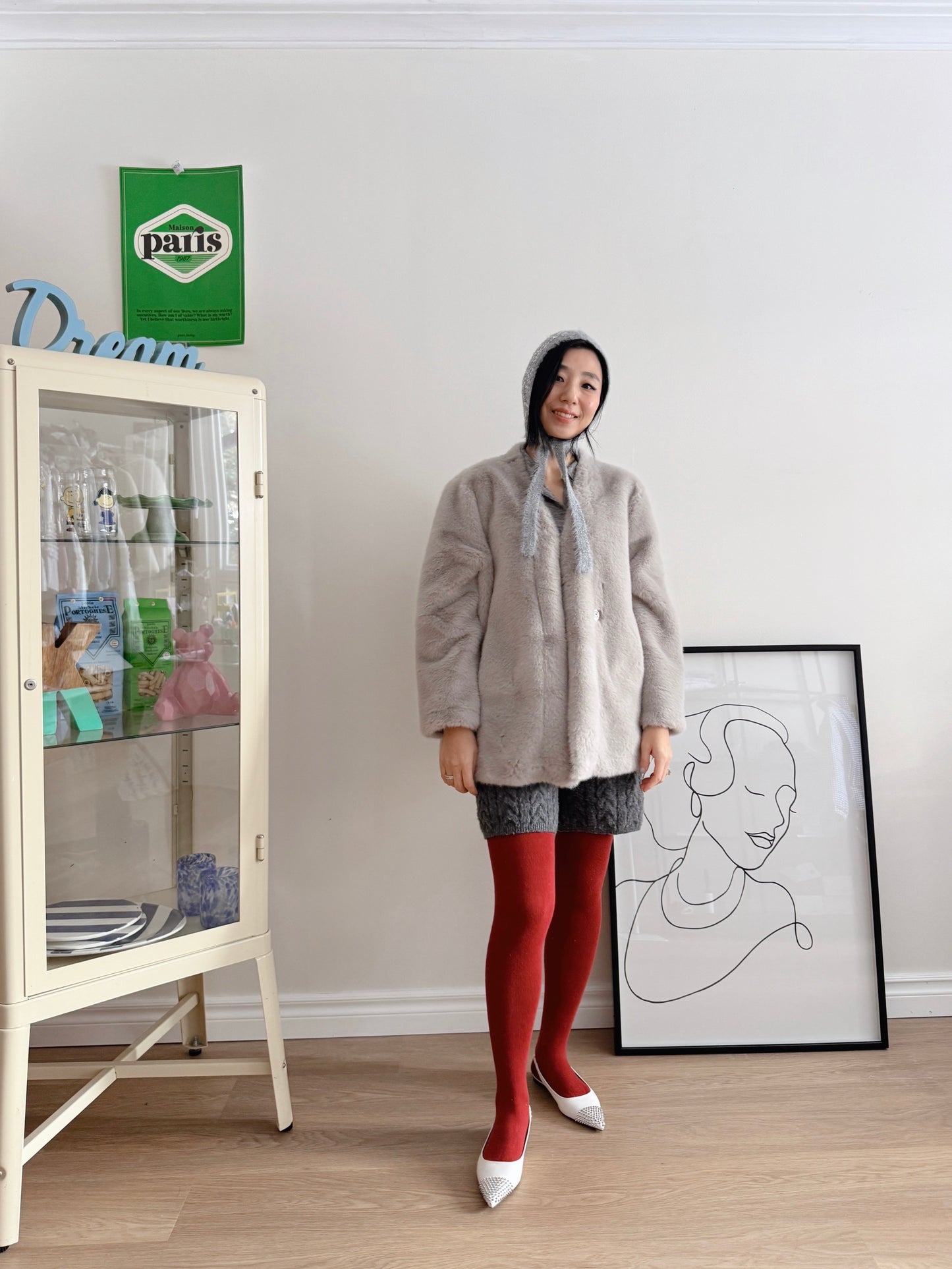 Eco fur coat