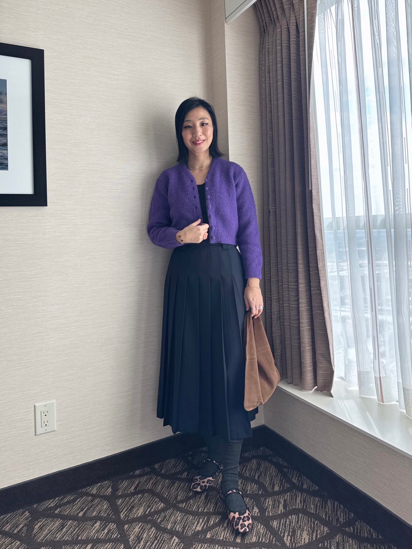Premium Purple wool cardigan