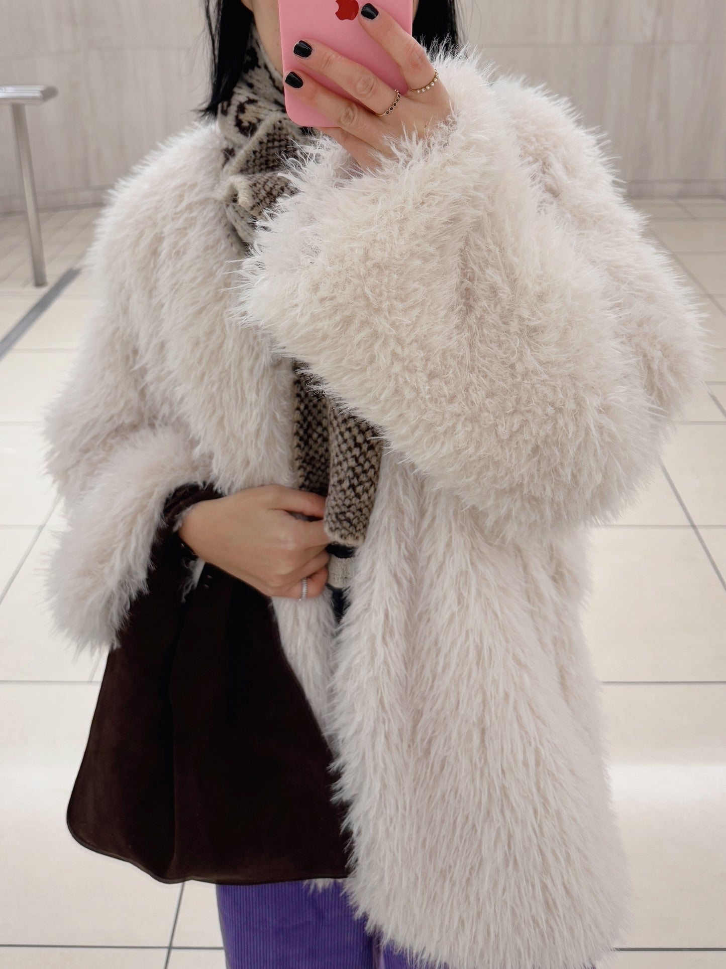 Mimi eco Fur Jacket (ivory, black)