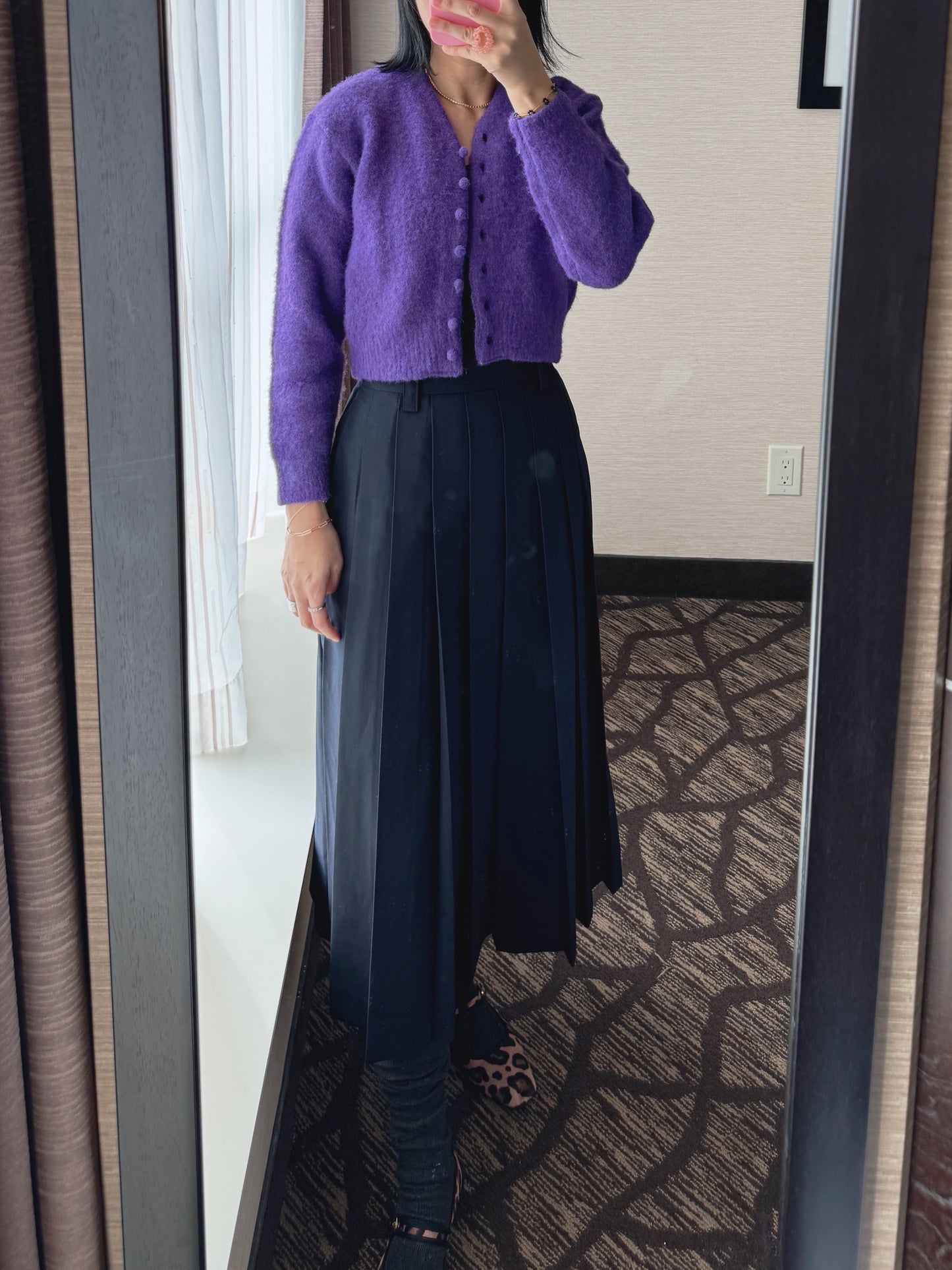Premium Purple wool cardigan