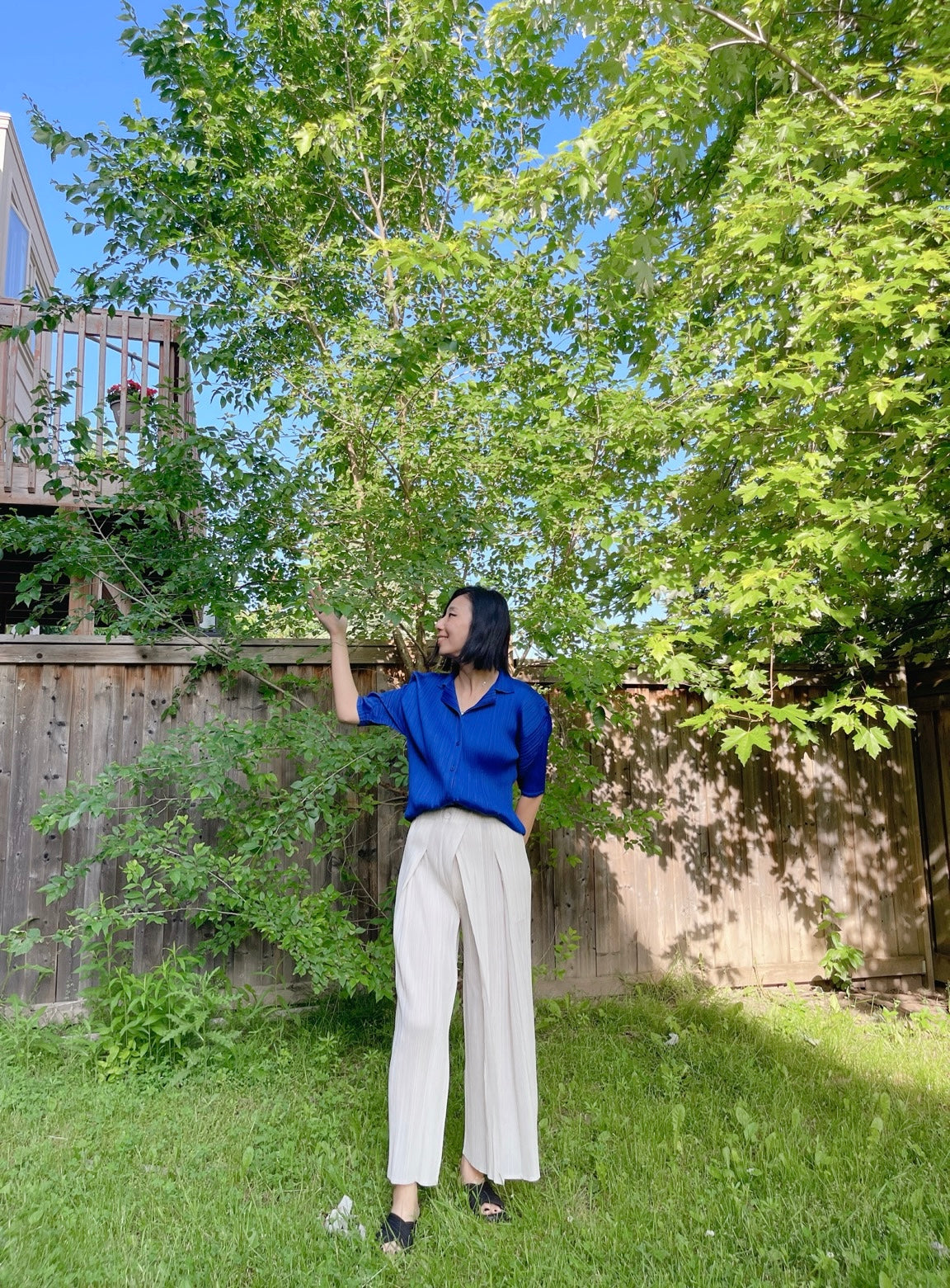 Button wrap pants (mustard, blue, ivory, black)