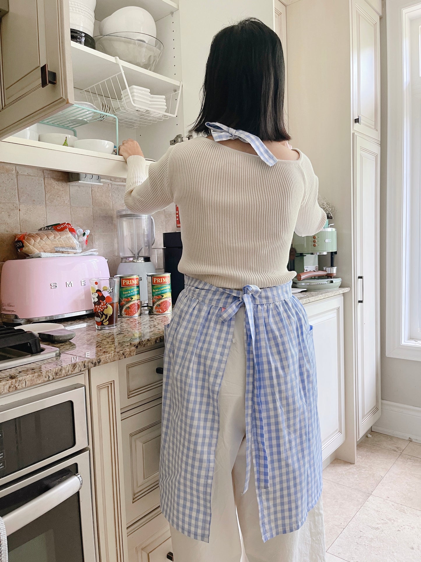 French Apron ( black, pink, blue)