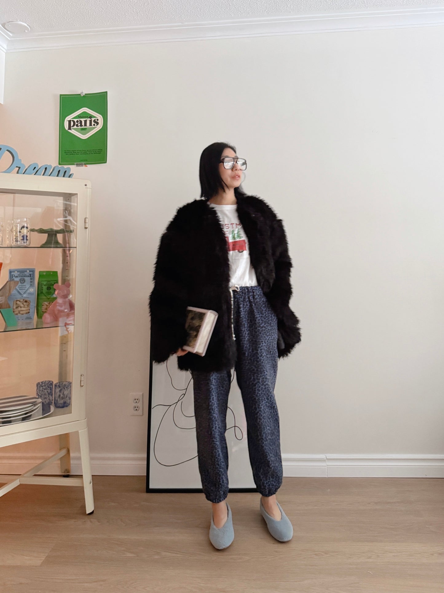 Mimi eco Fur Jacket (ivory, black)