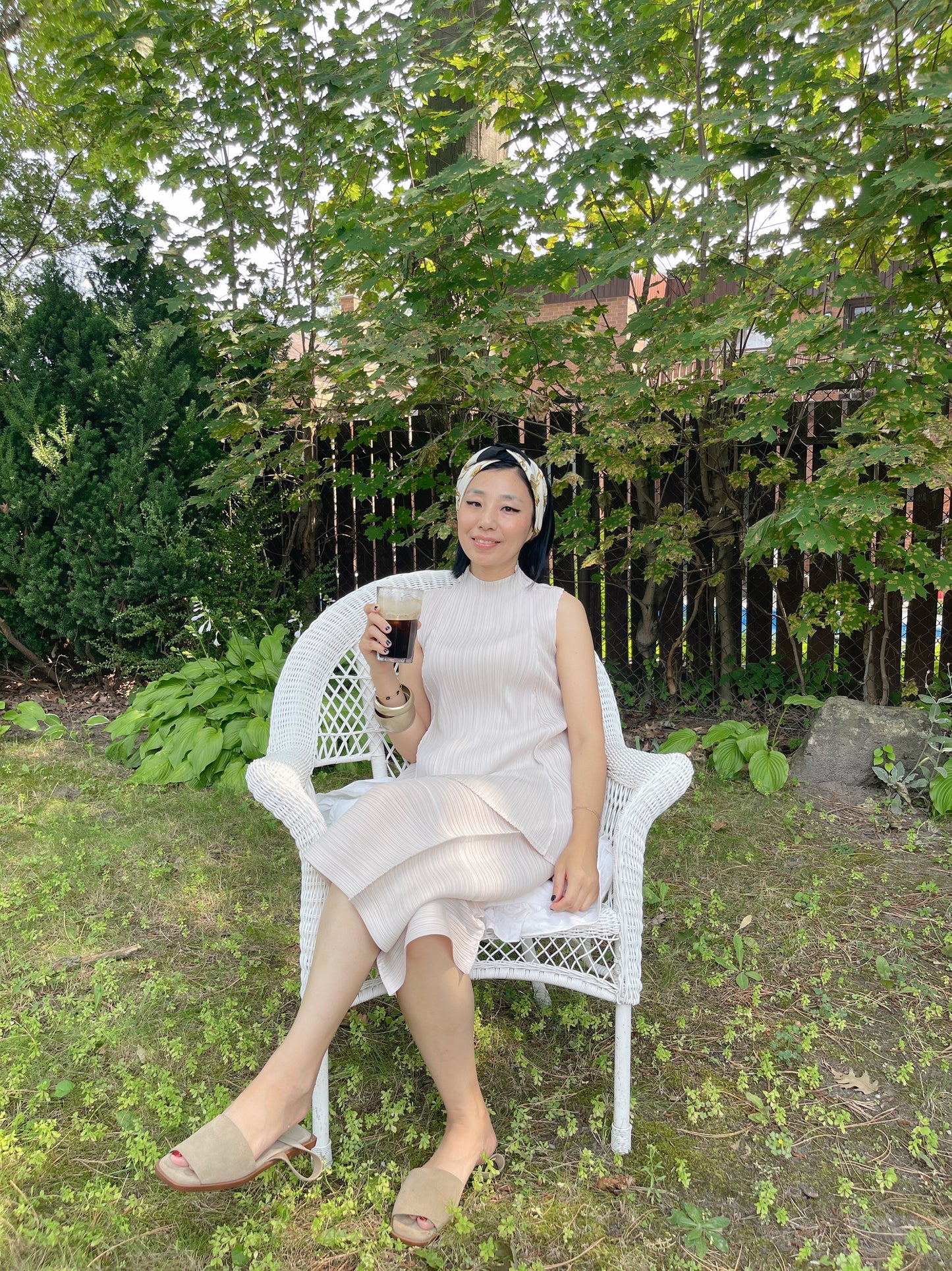 Pleats A line long top (ivory,black,mocha)