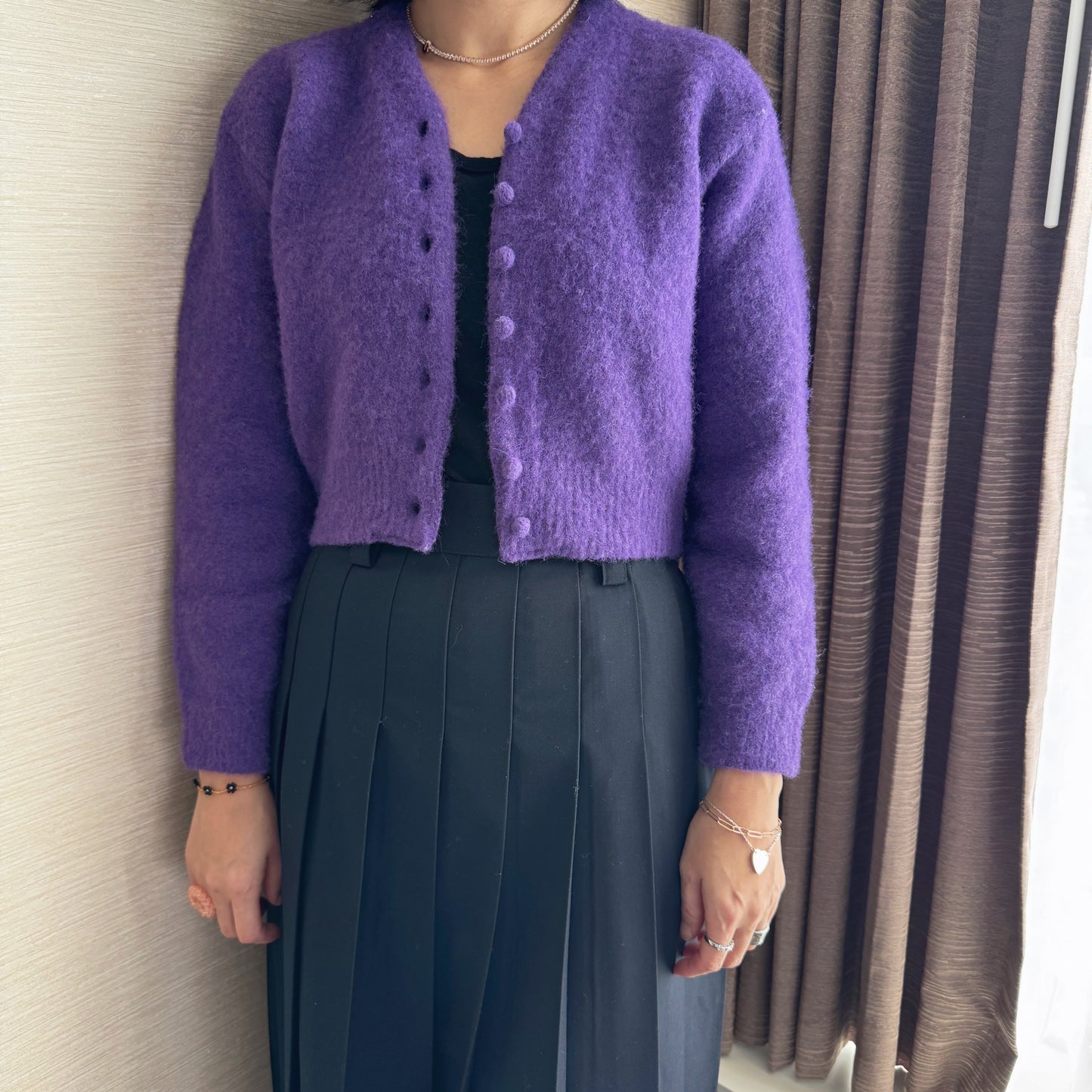 Premium Purple wool cardigan