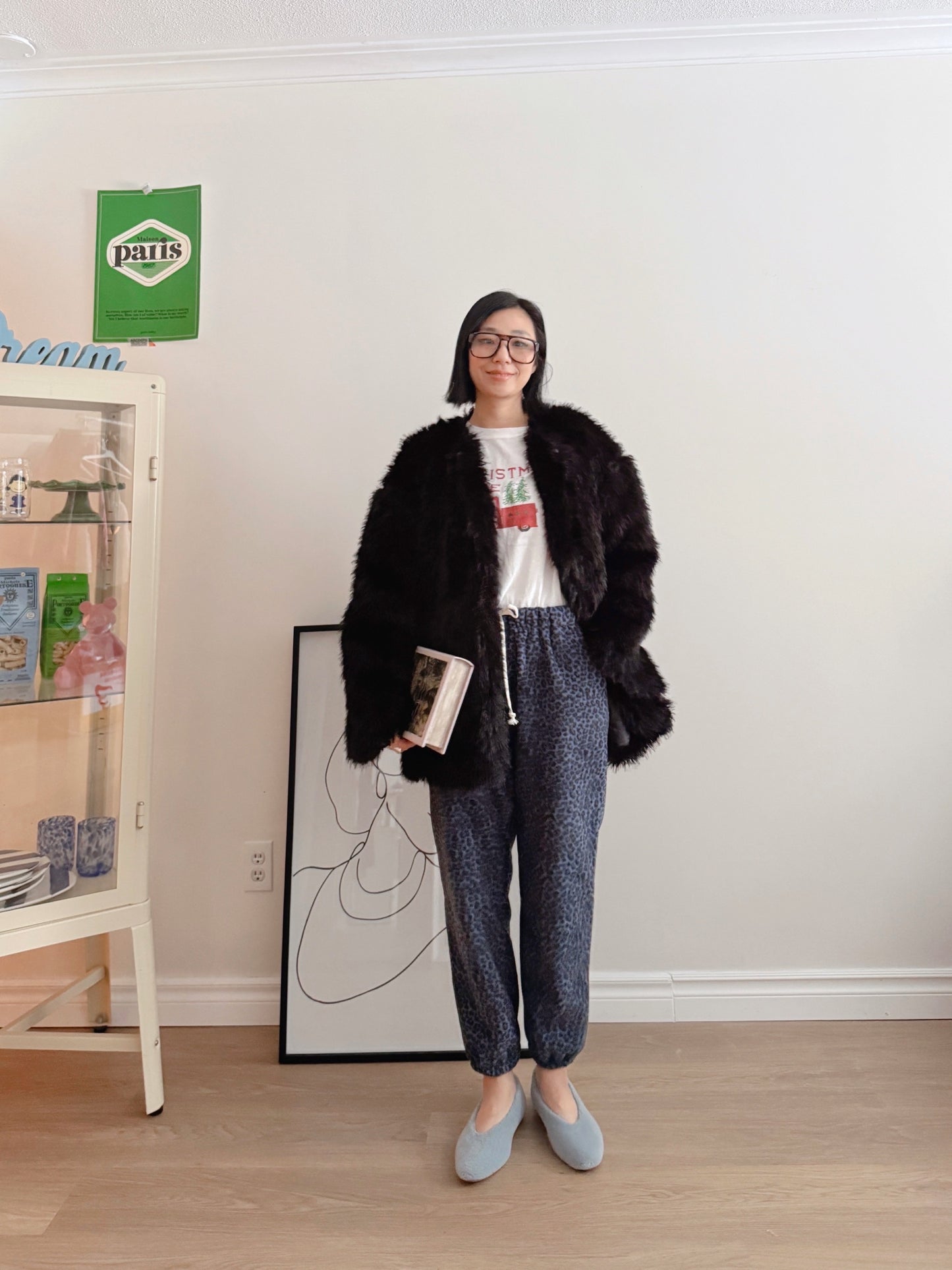 Mimi eco Fur Jacket (ivory, black)