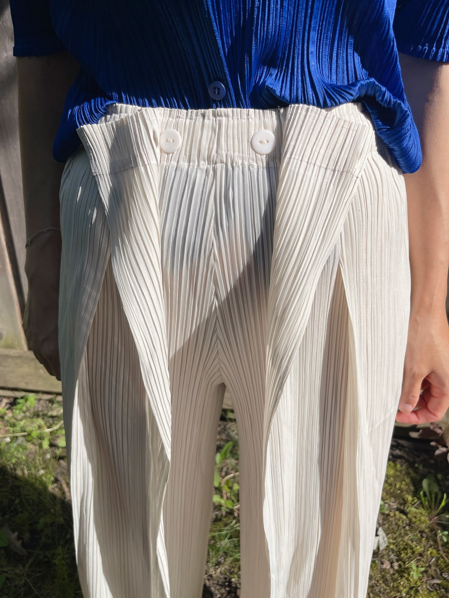 Button wrap pants (mustard, blue, ivory, black)