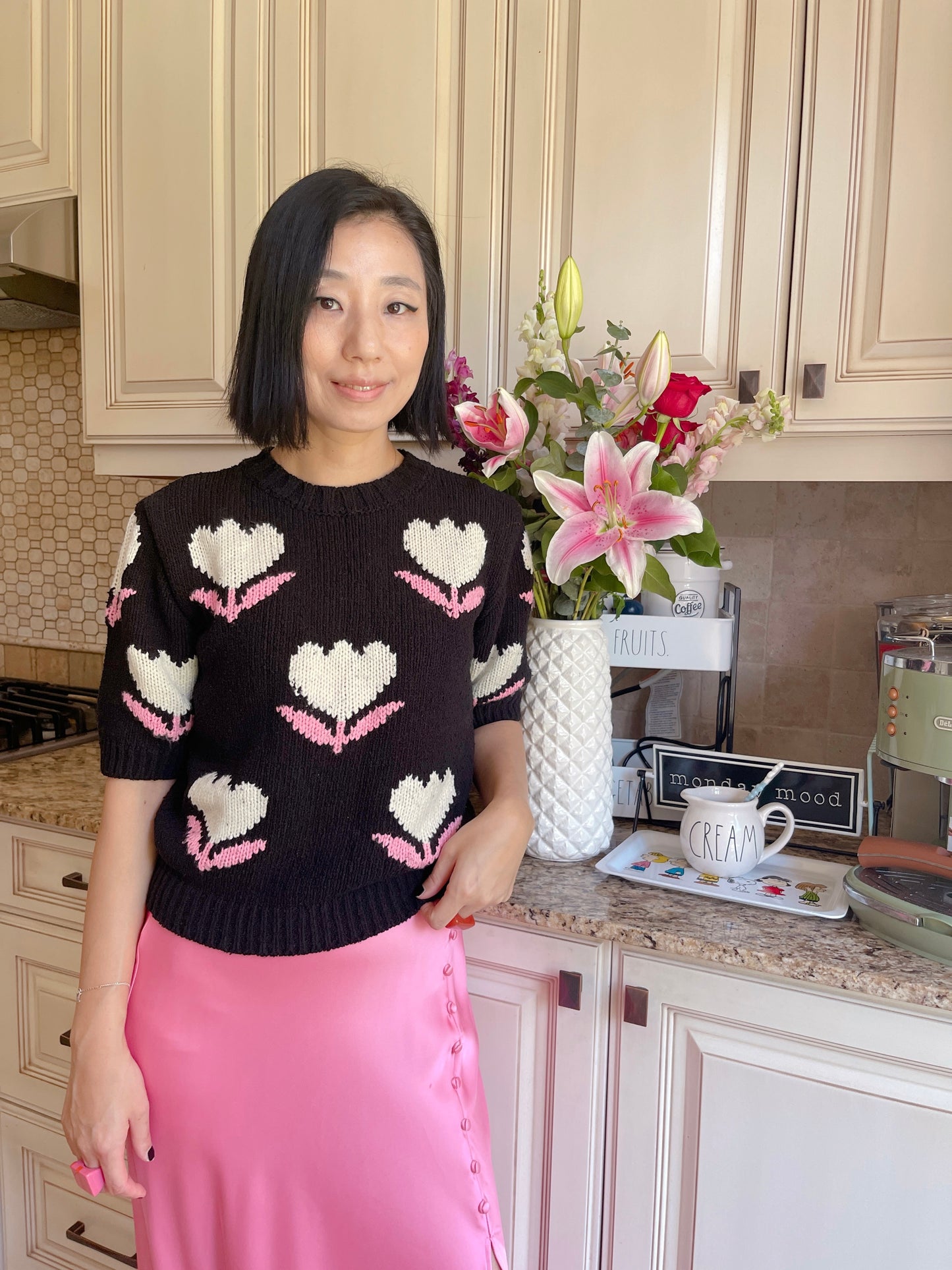 Tulip Knit (black, green)