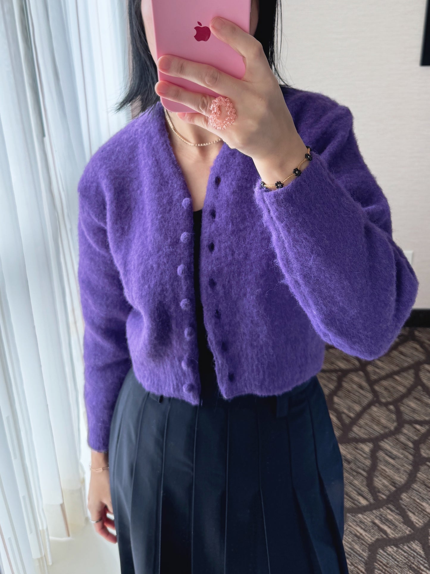 Premium Purple wool cardigan