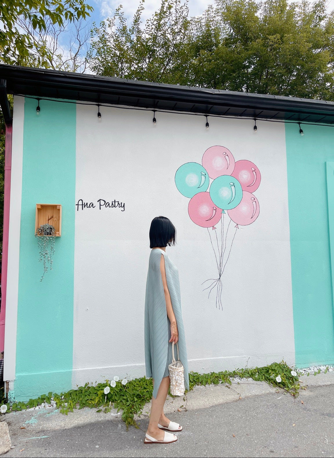 solid dress (black, pastel blue ,pink)