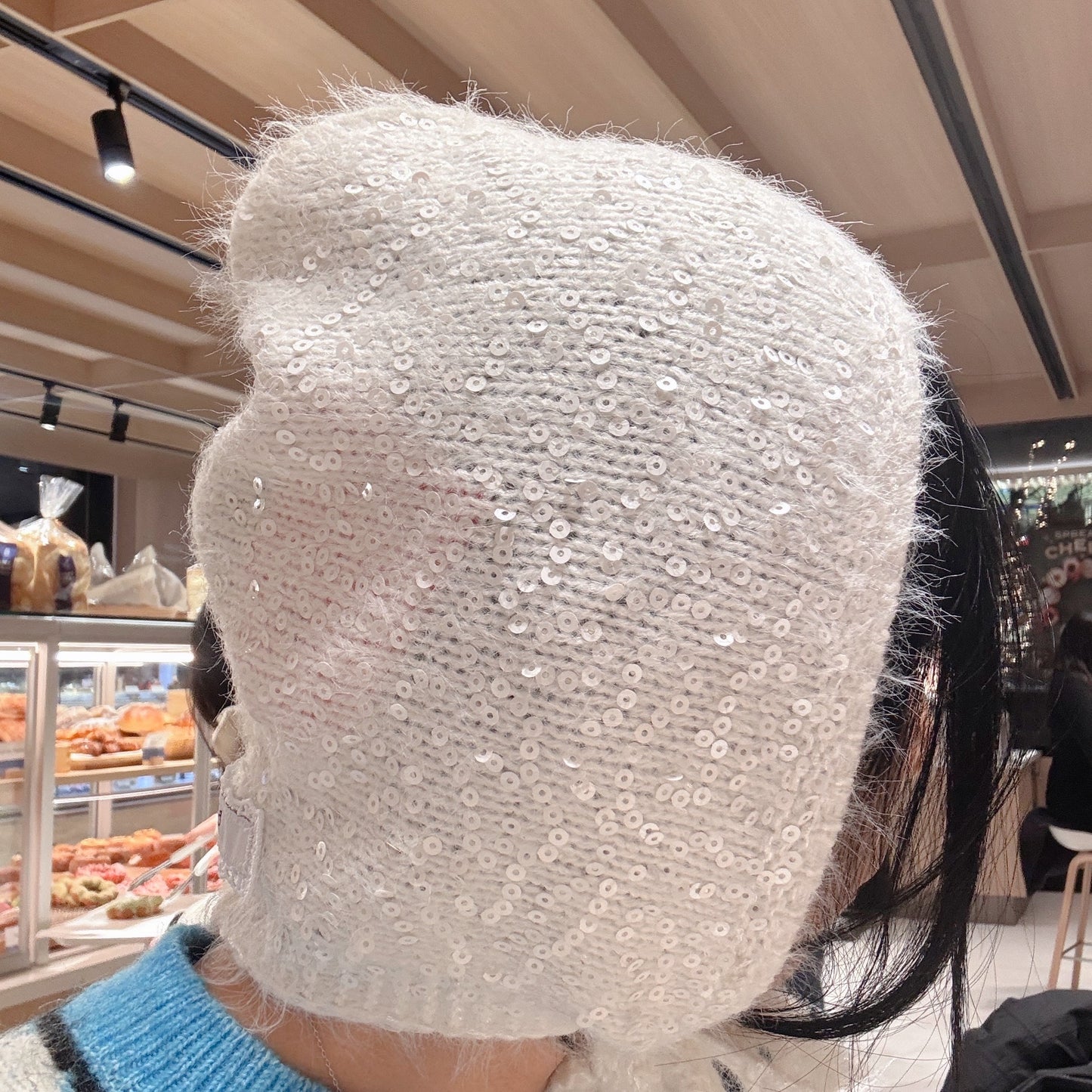 sequin balaclava( ivory, pink, gray, black)