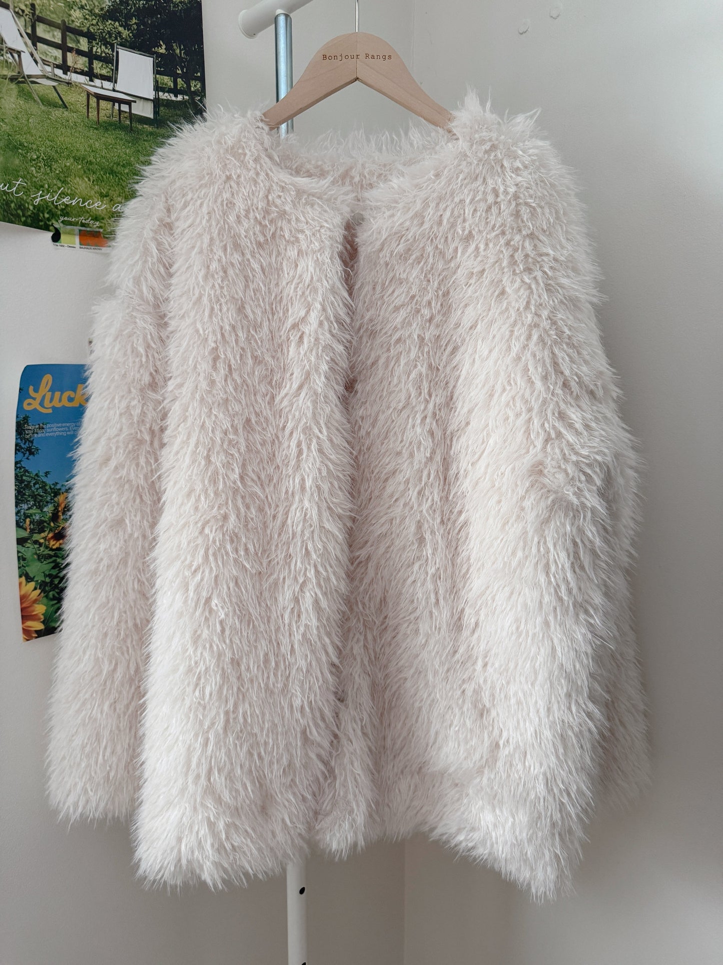 Mimi eco Fur Jacket (ivory, black)