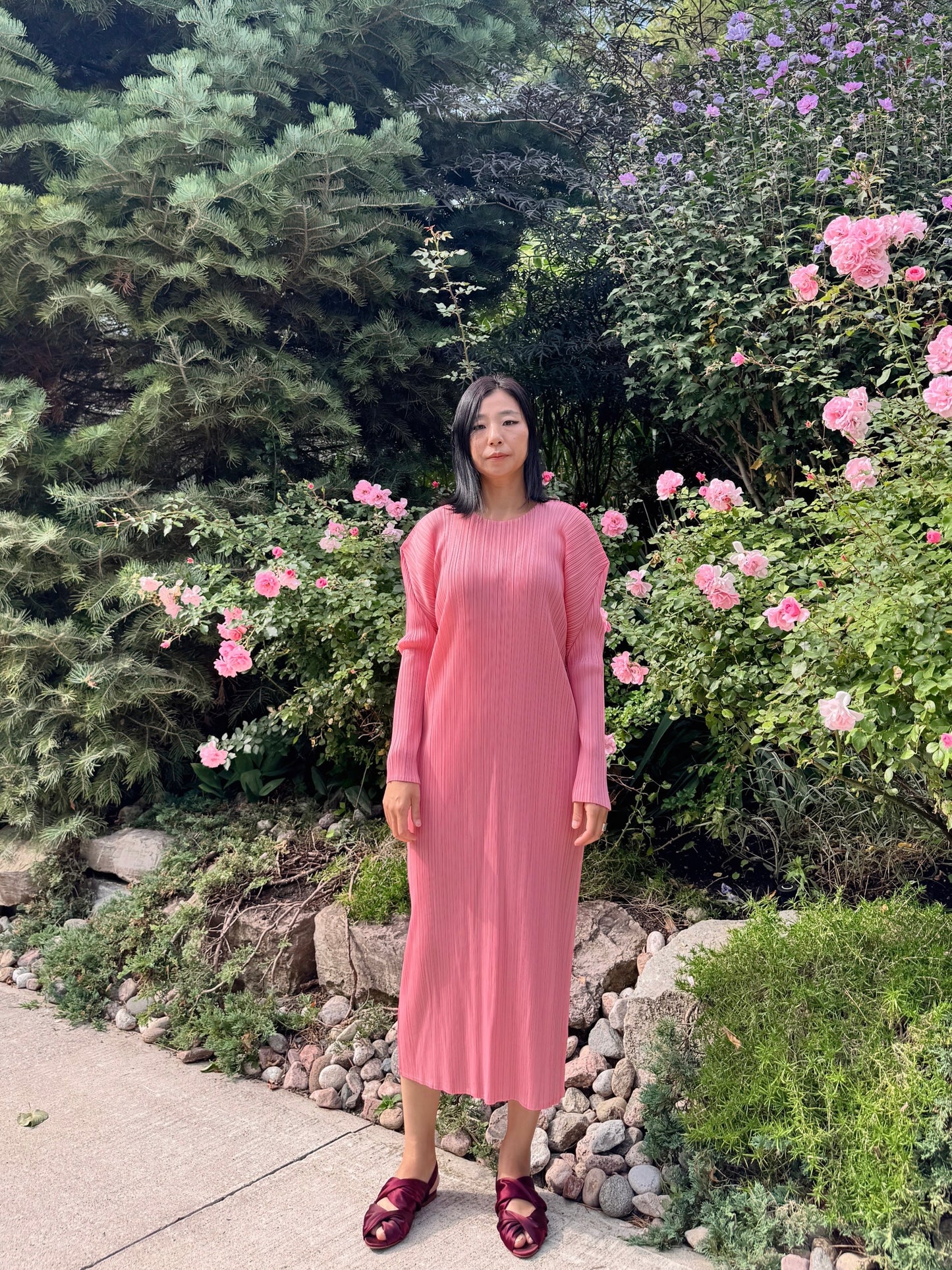 Edge dress (pink, blue)